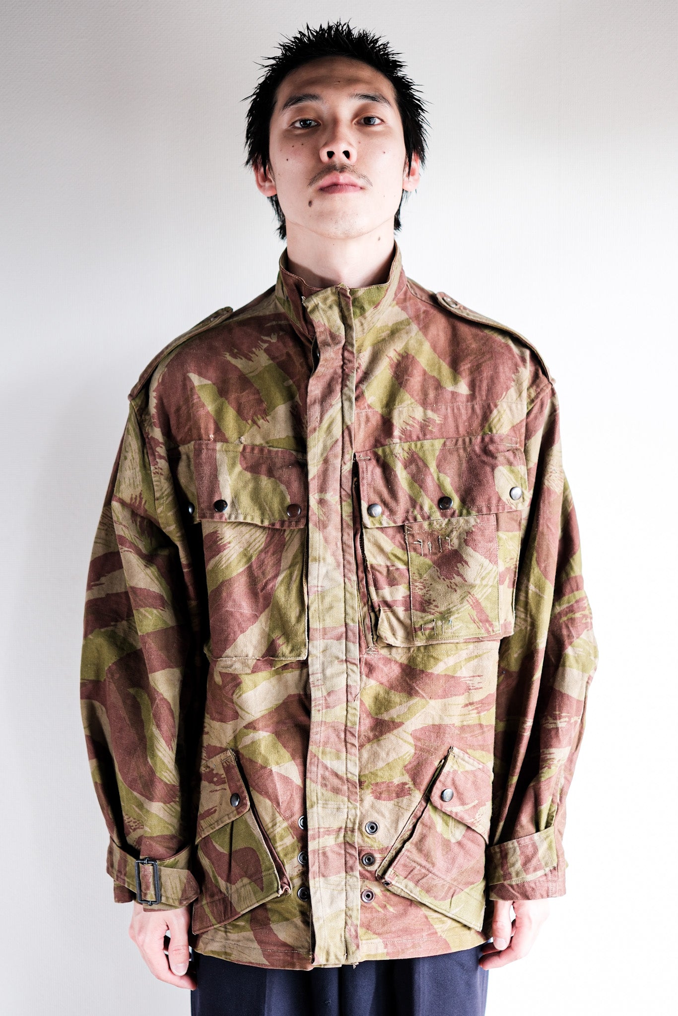 【~50's】French Army TAP47/52 Lizard Camouflage Paratrooper Jacket