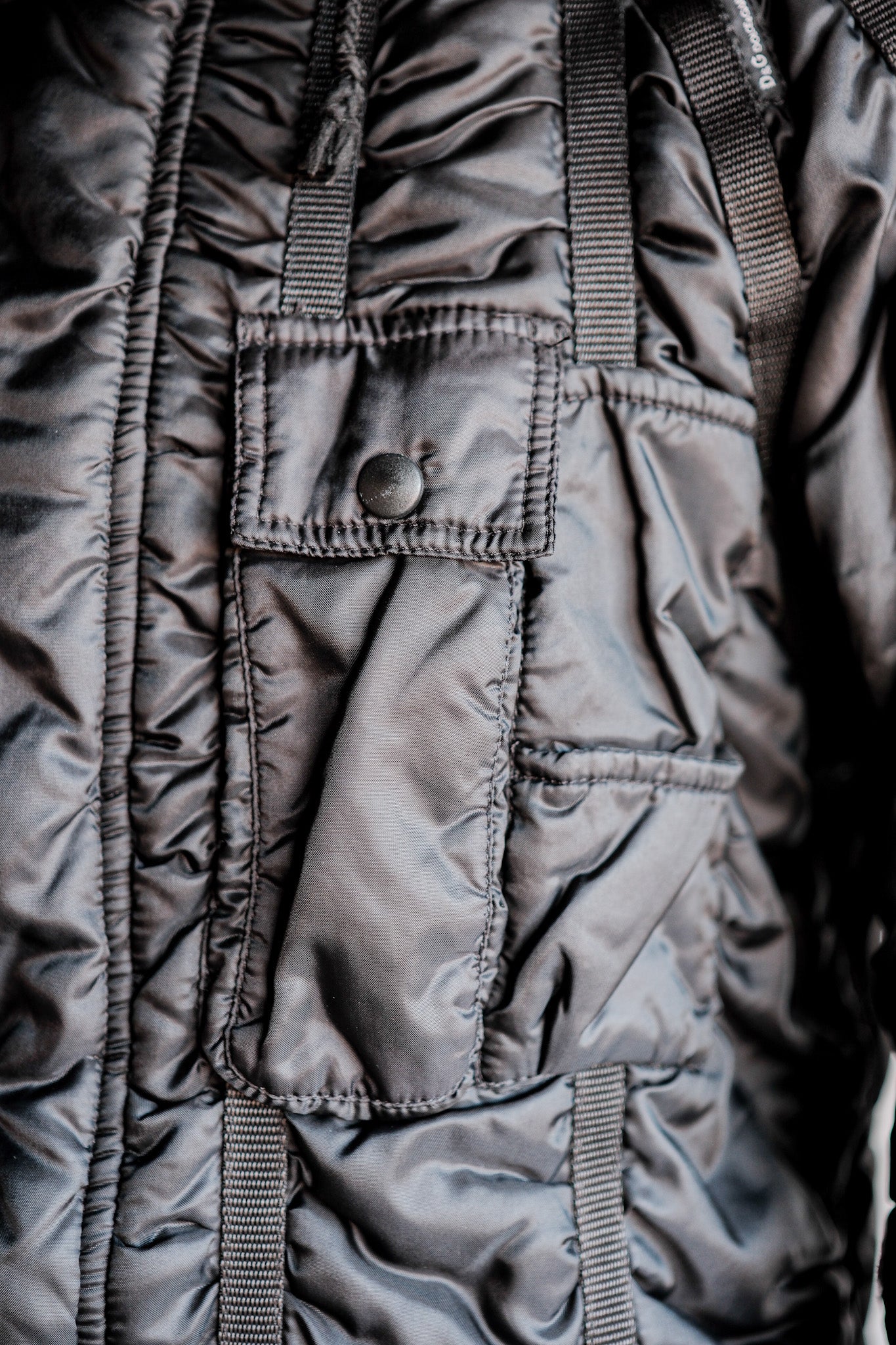 【~00's】Old DOLCE & GABBANA Multi Pocket Puffer Jacket Size.46