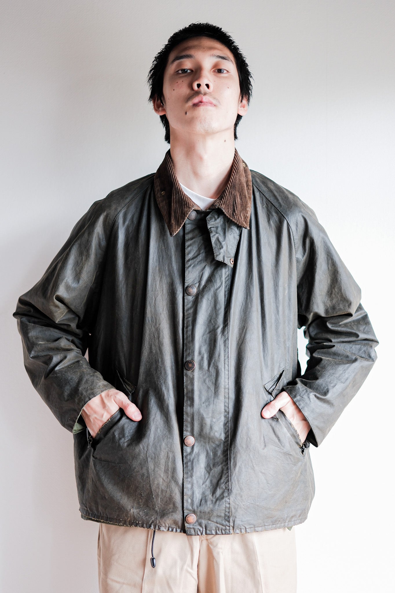 【~00's】Vintage Barbour "BEAULIEU JACKET" 3 Crest Size.42