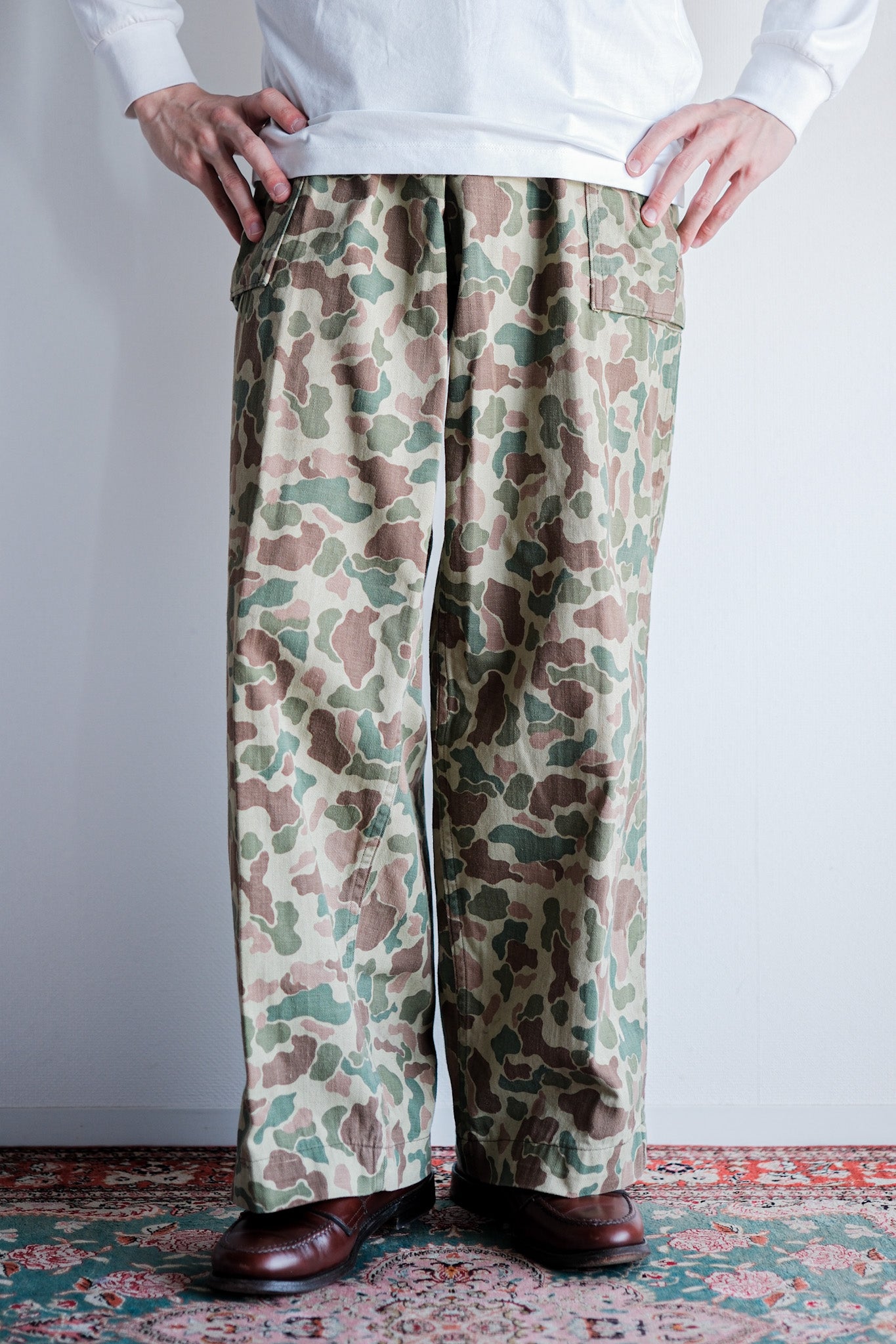 【~50's】Dutch Army Frogskin Camouflage Field Trousers Size.46