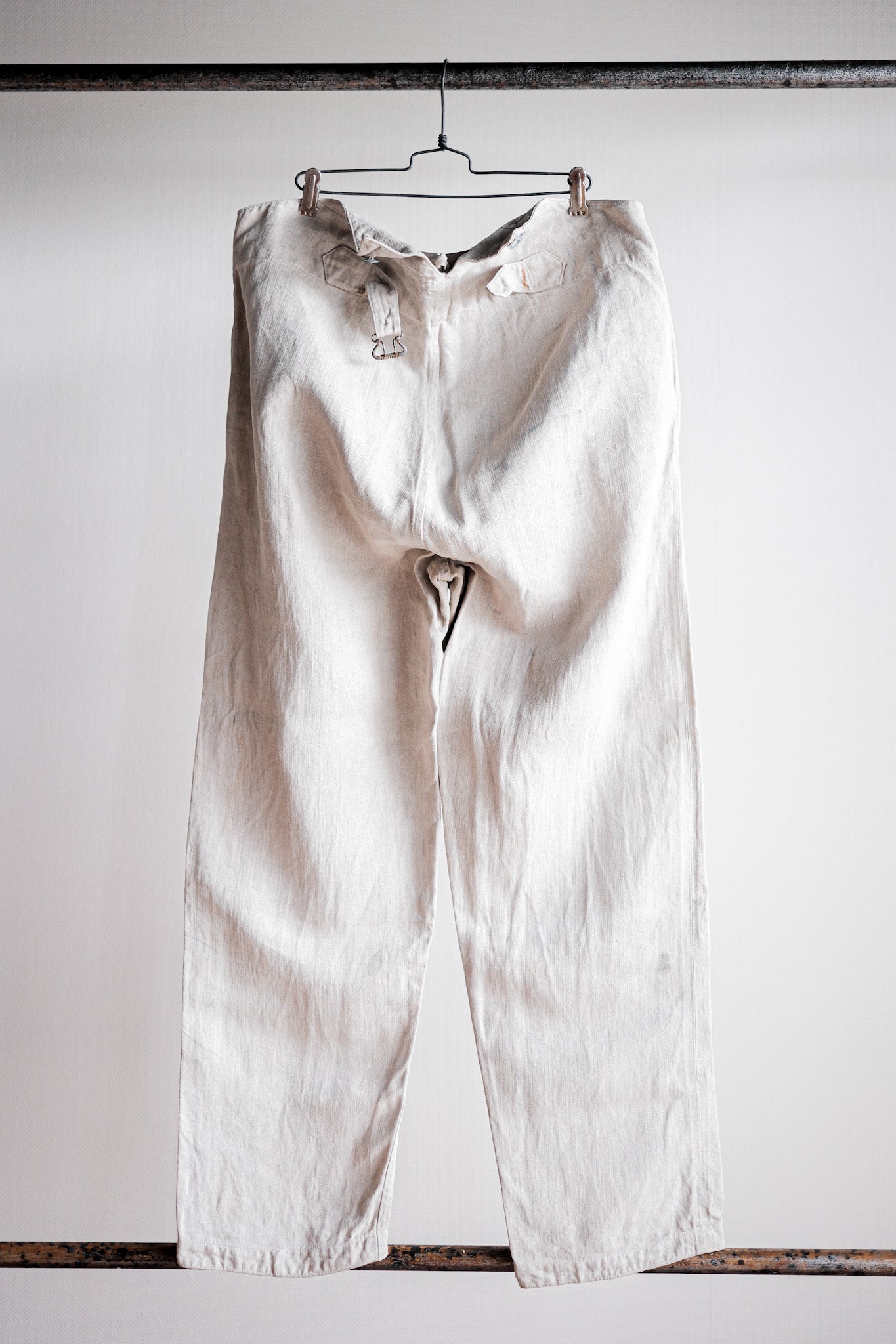 【~40's】WW2 German Army Drillich HBT Linen Trousers