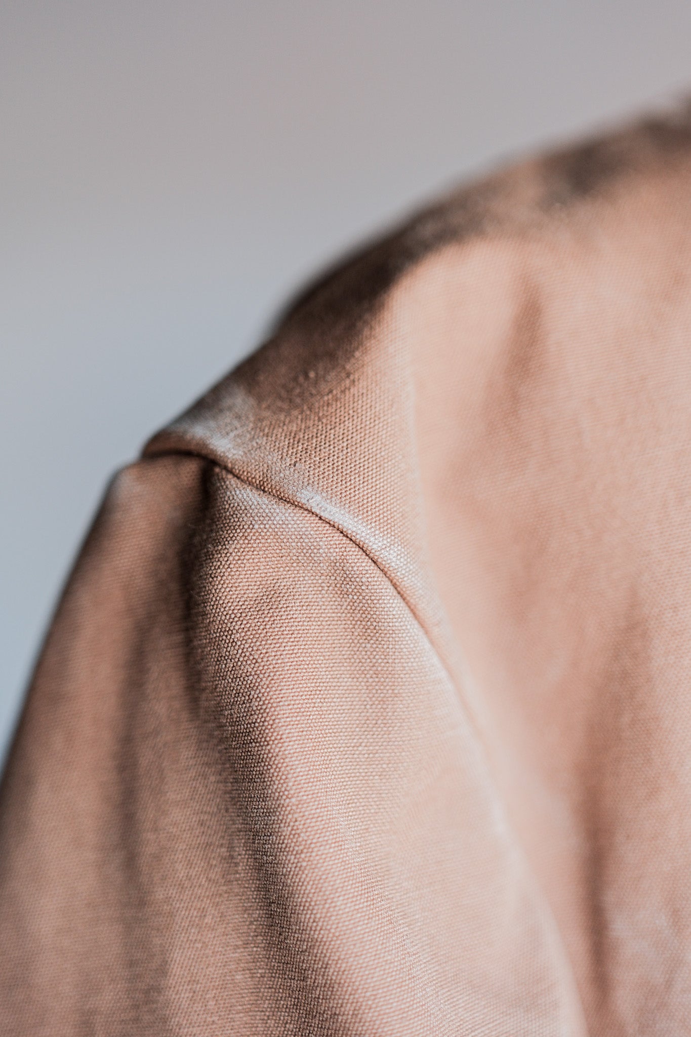 【~40's】French Vintage Cotton Linen Canvas Work Half Coat