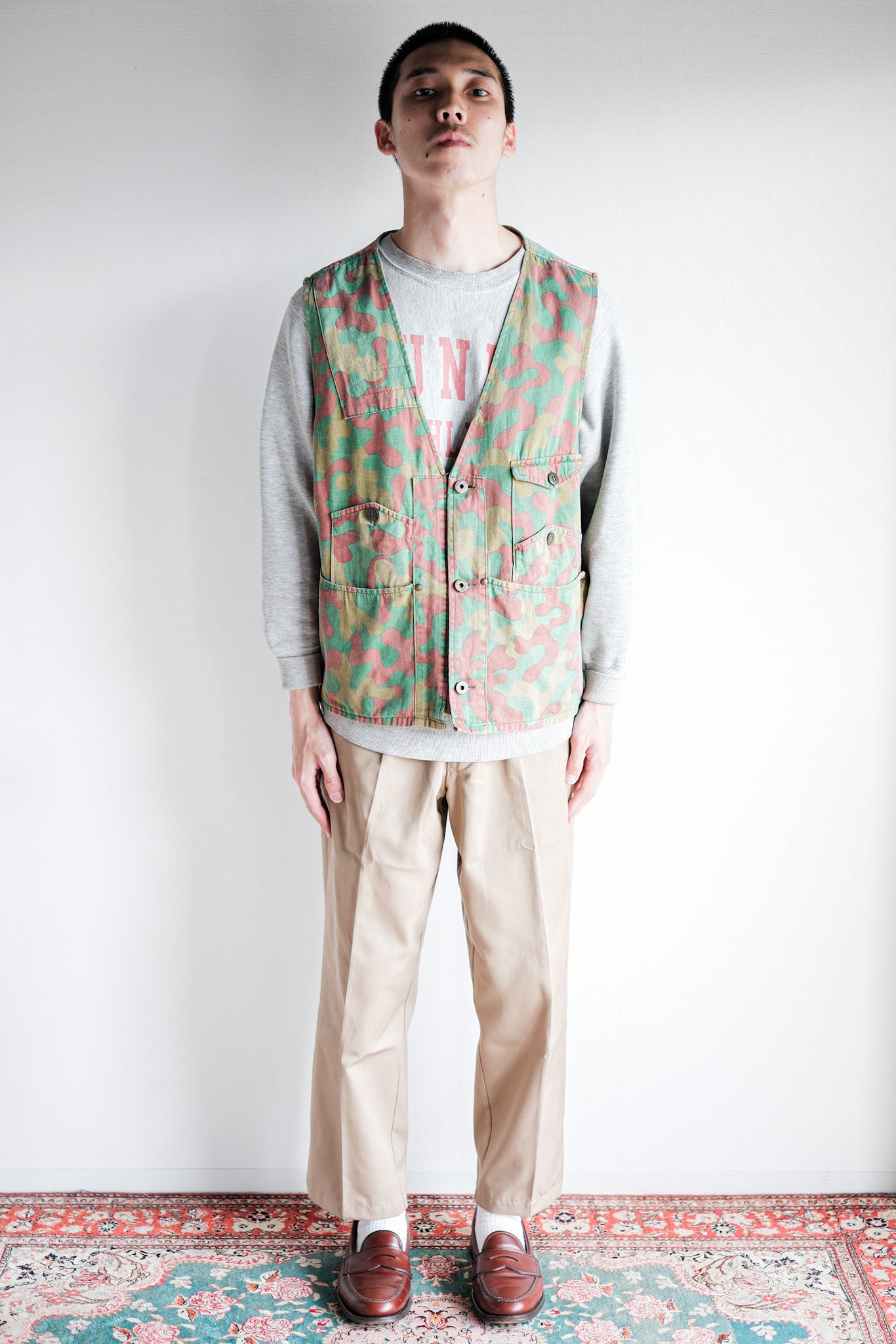【~60's】Italian Vintage San Marco Camouflage Hunting Vest
