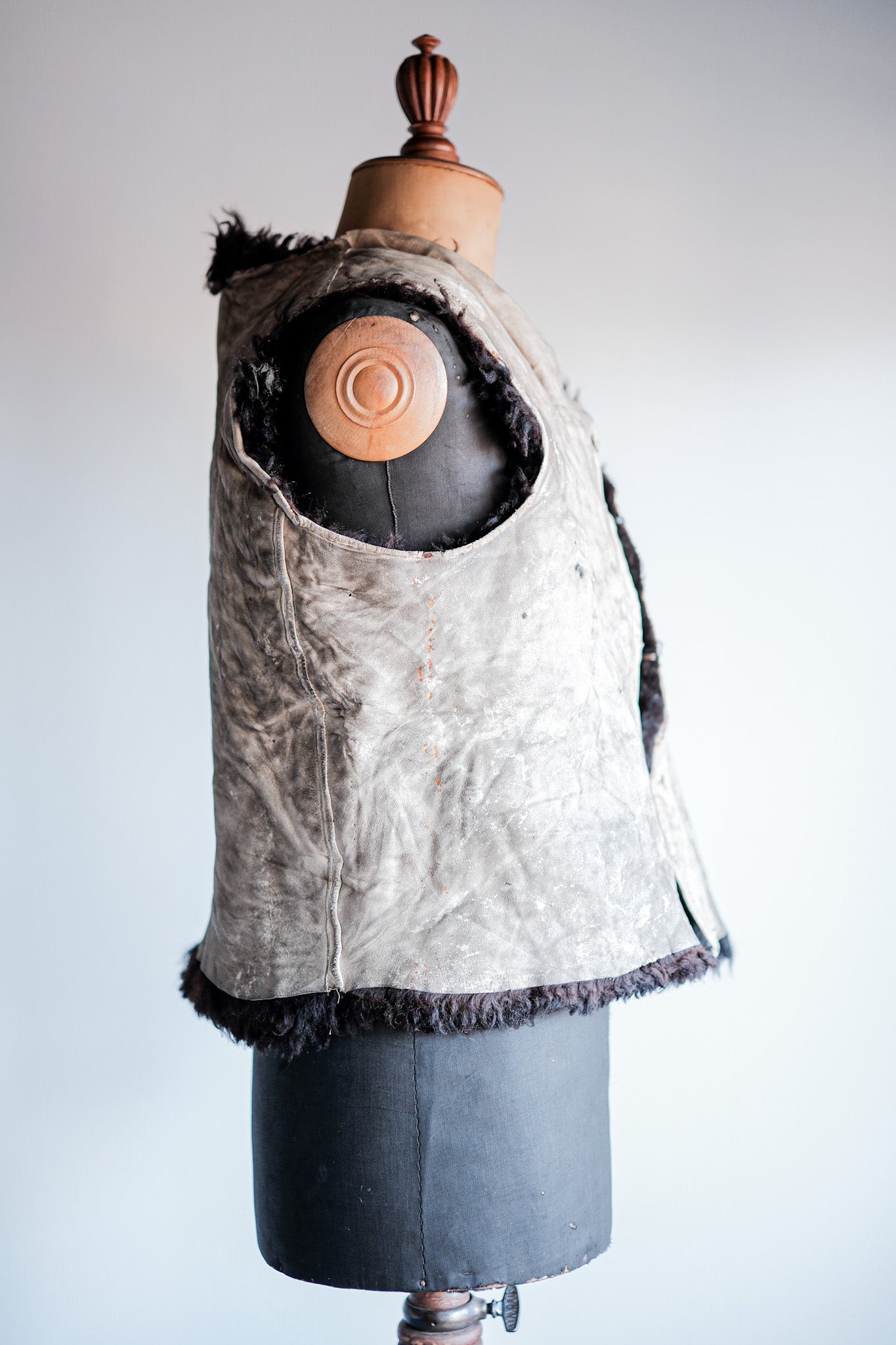 【~40's】WWⅡ German Waffen-SS Winter Sheepskin Fur Vest