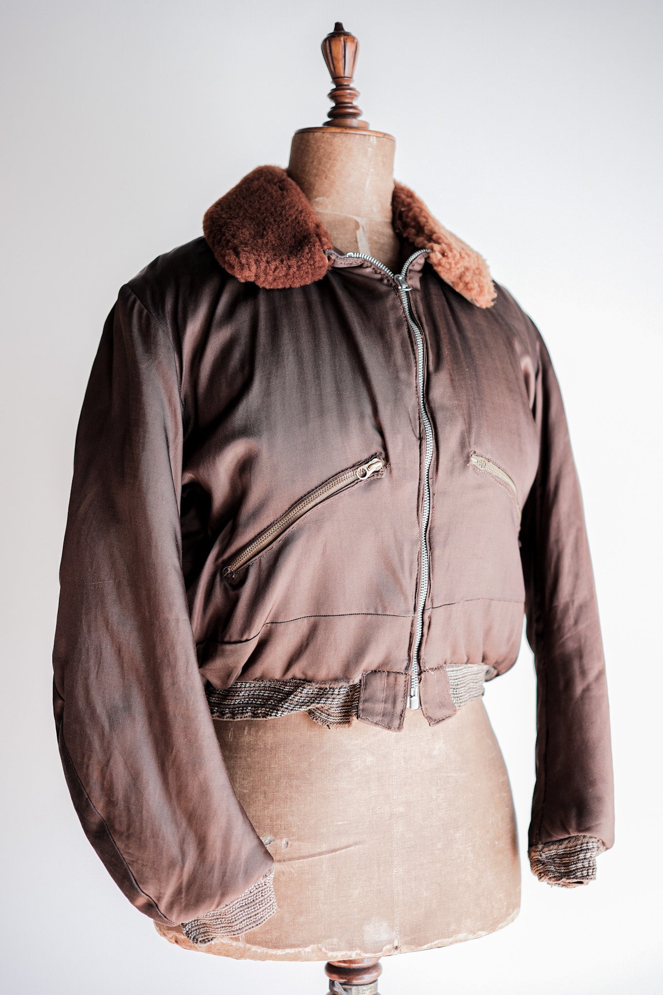 【~40’s】WW2 Royal Air Force Sidcot Suit Liner Jacket Size.3