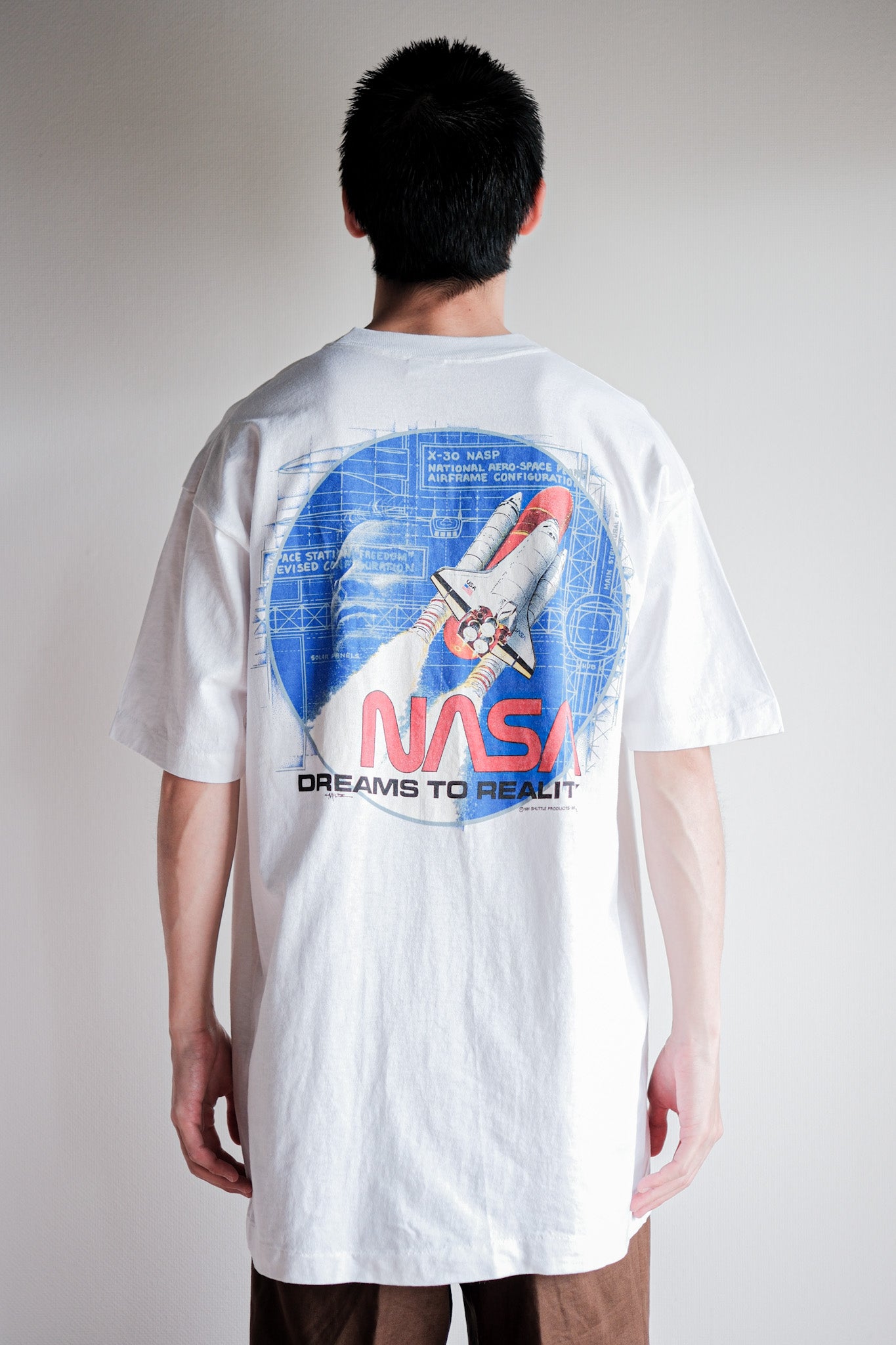【~90's】Vintage Federal Agency Print T-shirt Size.XL "NASA" "Made in U.S.A."