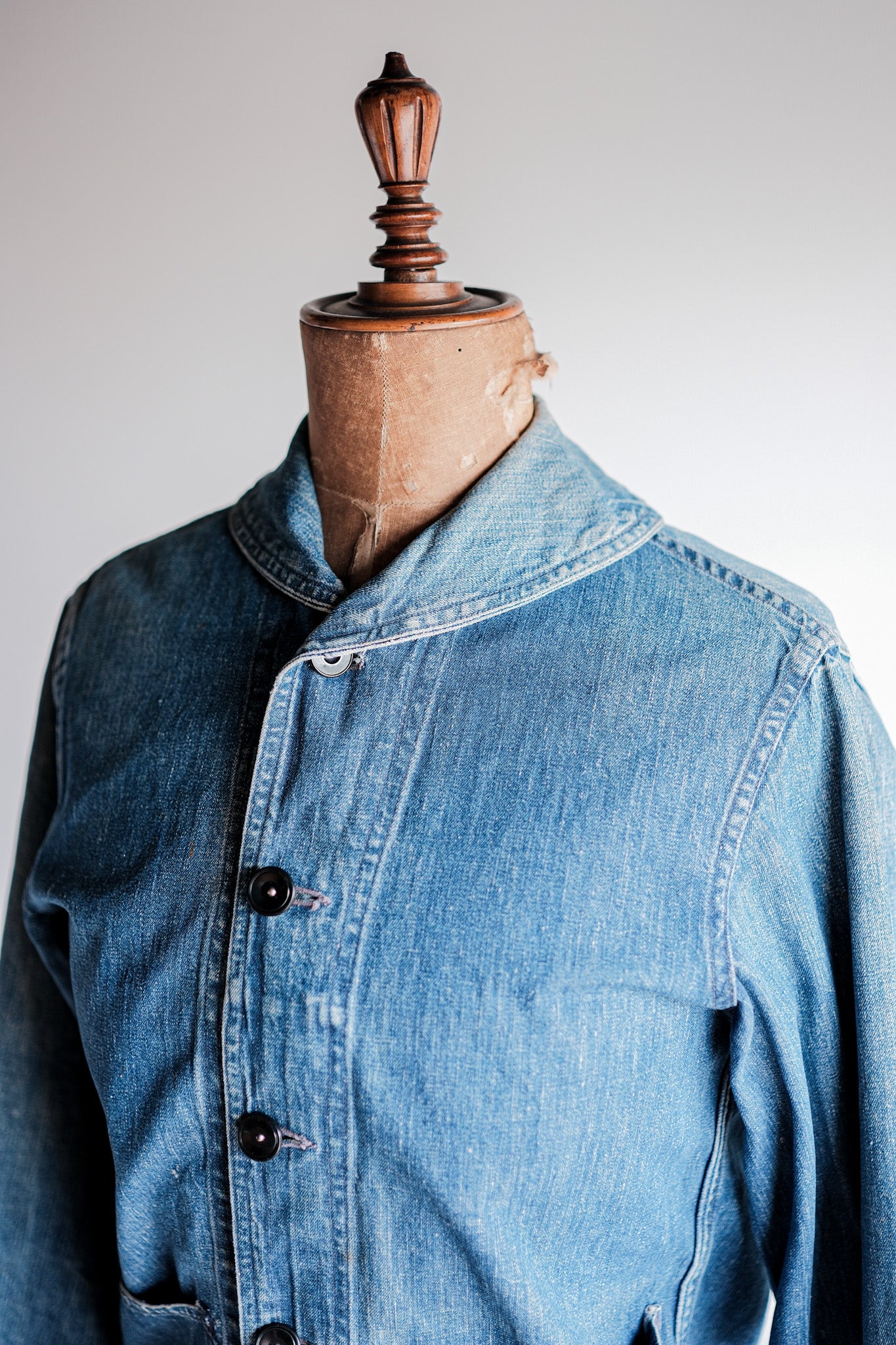 【~40’s】WWⅡ U.S.NAVY Shawl Collar Denim Coverall