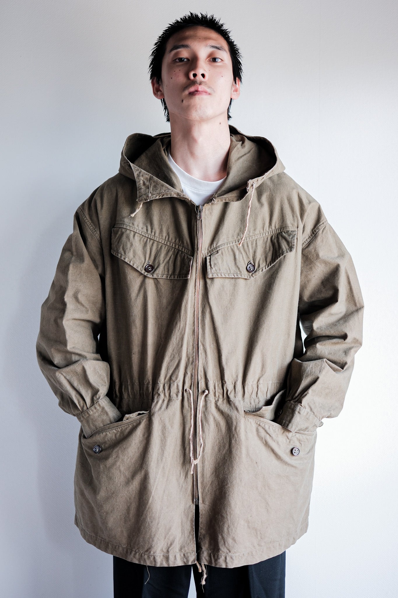 【~60's】French Army Alpine Mountain Smock Parka Size.22 "Modified"