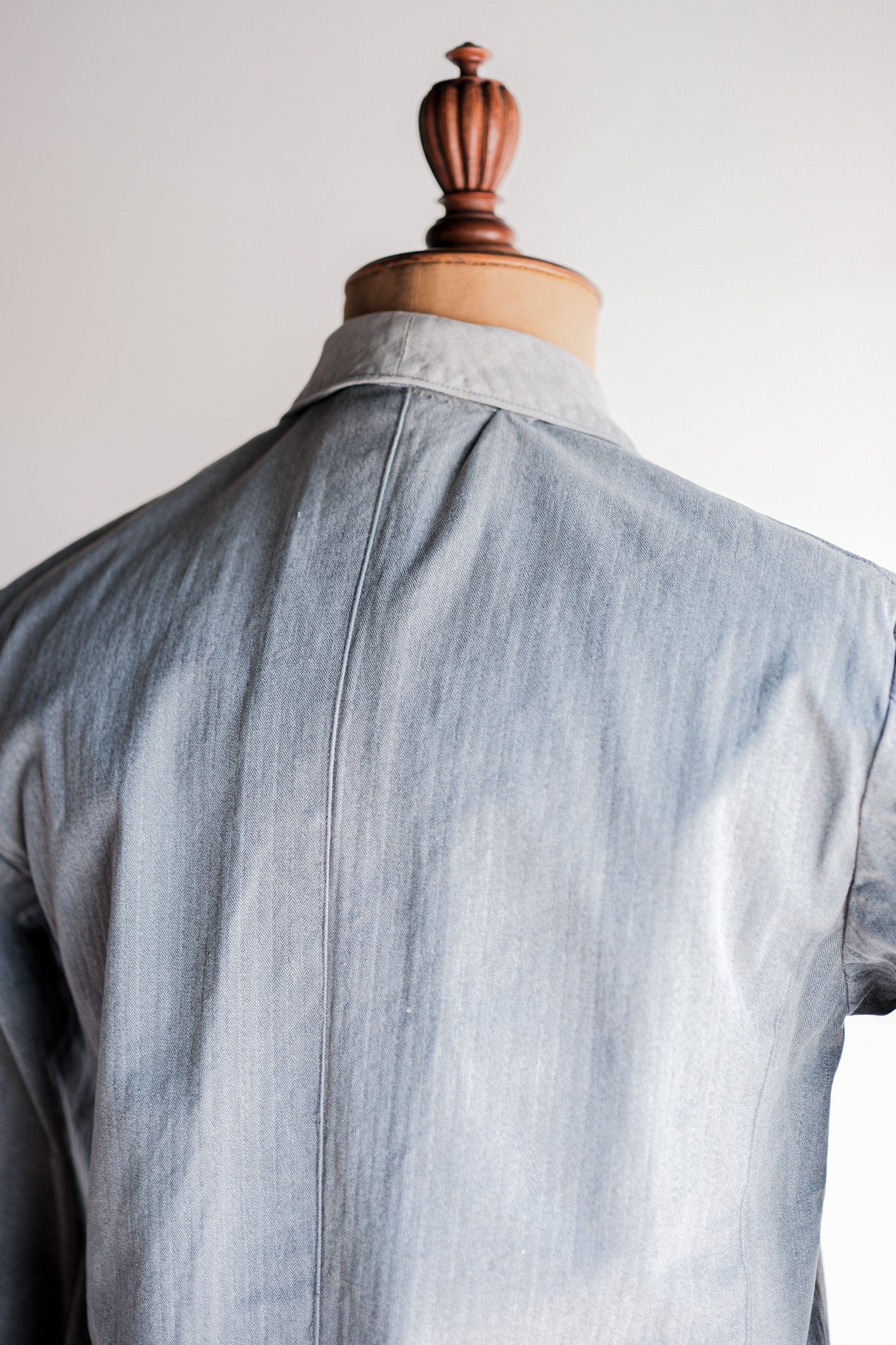 【~50's】Europe Vintage Salt & Pepper HBT Cotton Work Jacket "6 Buttons"