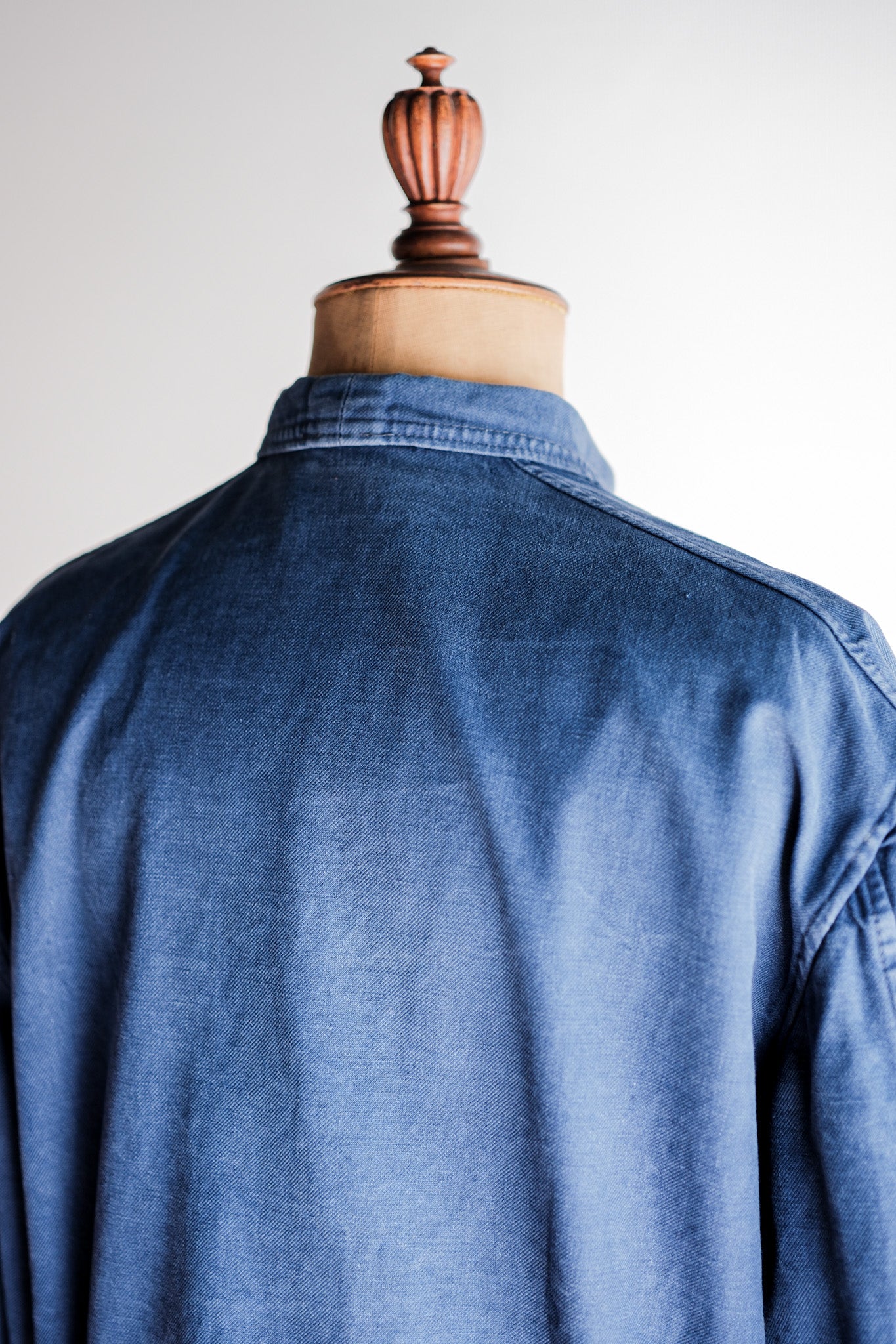 【~40’s】French Vintage Indigo Cotton Twill Cyclist Jacket