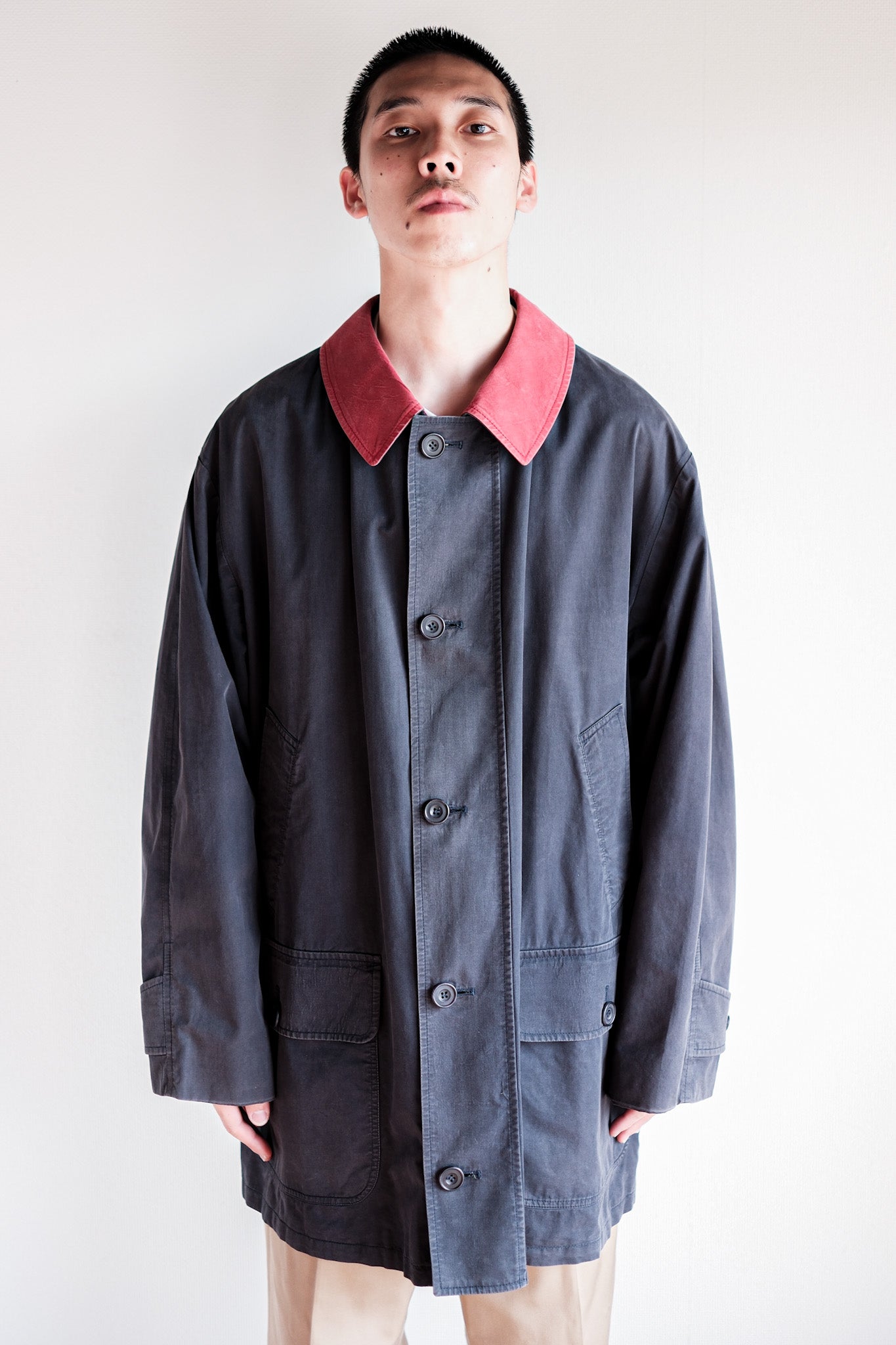 【~90's】Old INVERTERE 2 Tone Cotton Coat