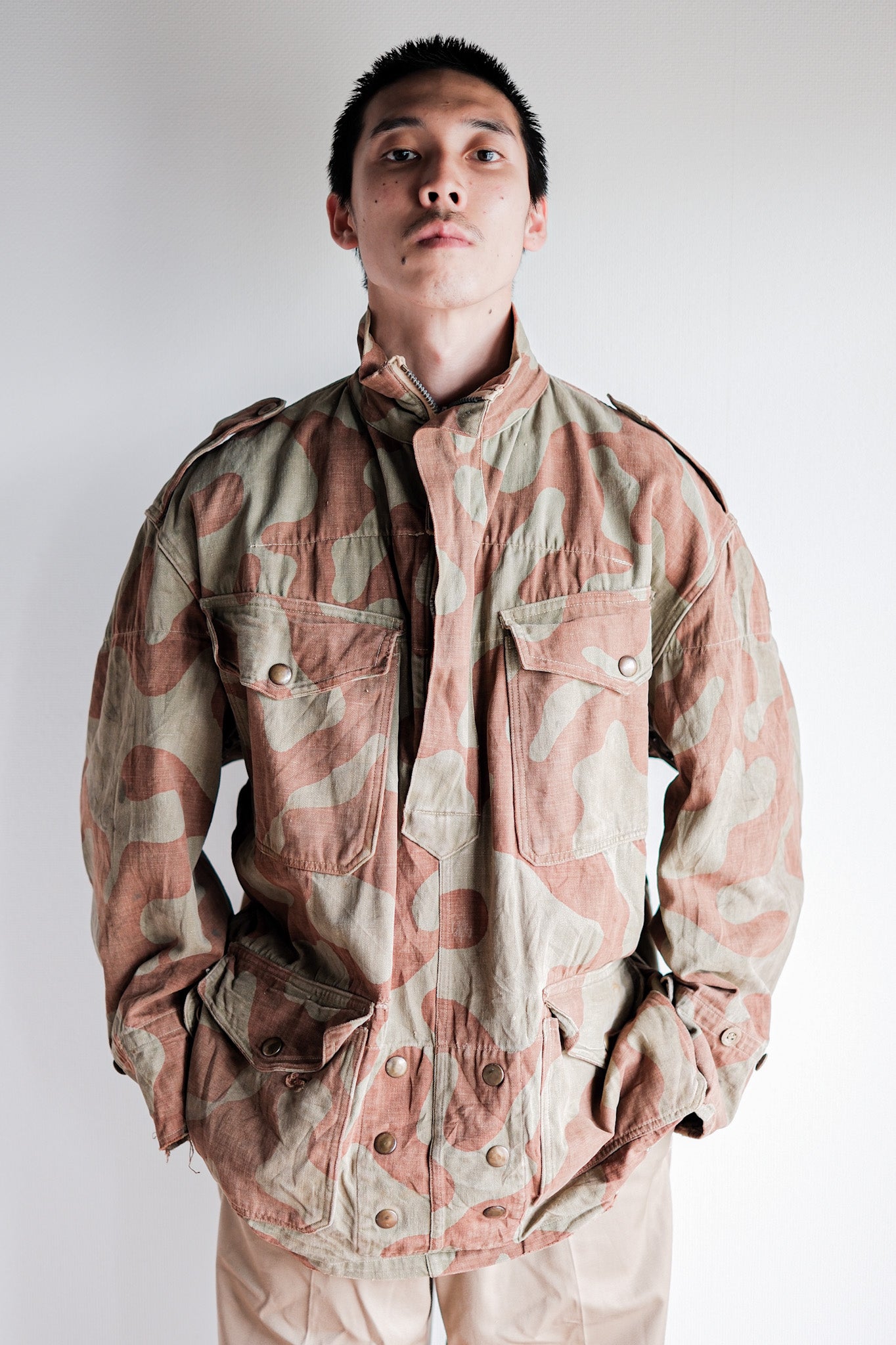 【~50's】Belgium Army Bataillon de Corée Camouflage Denison Smock