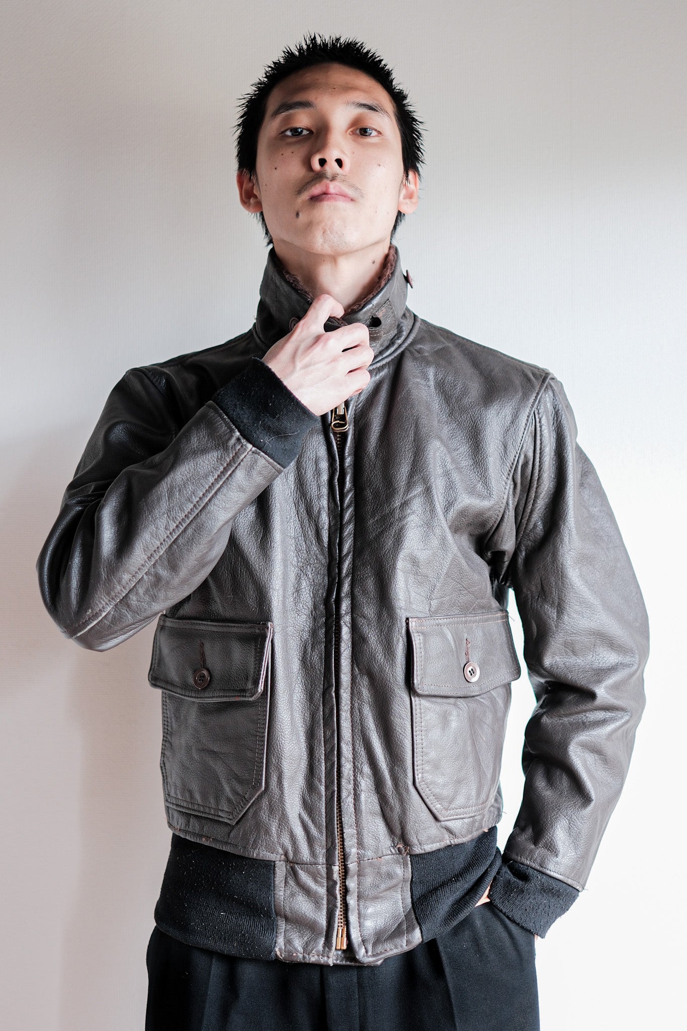【~60's】U.S.NAVY G-1 Leather Flight Jacket Size.36