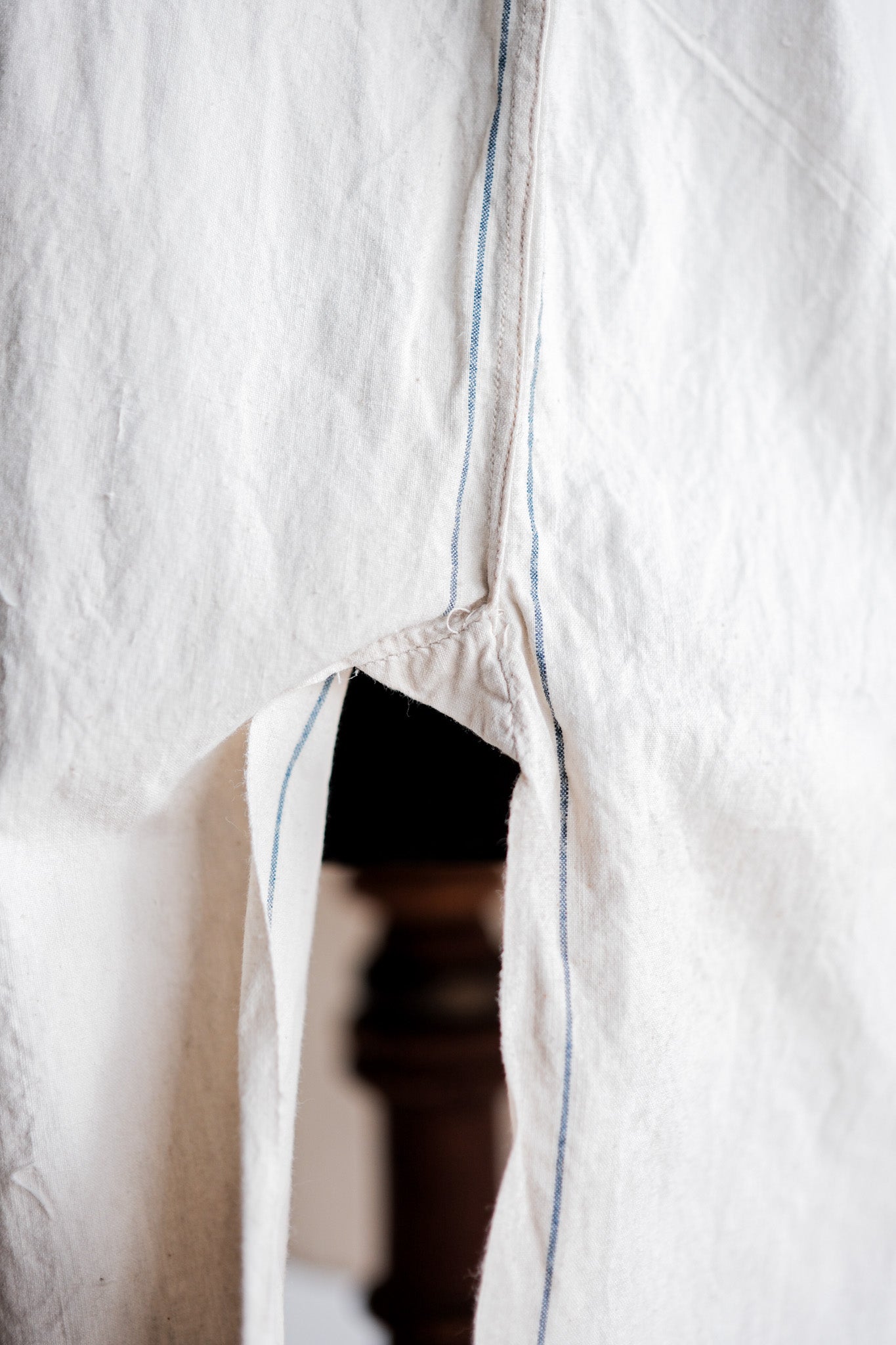 【Late 19th C】French Army of Africa Cotton Linen Coronial Shirt "Dead Stock"