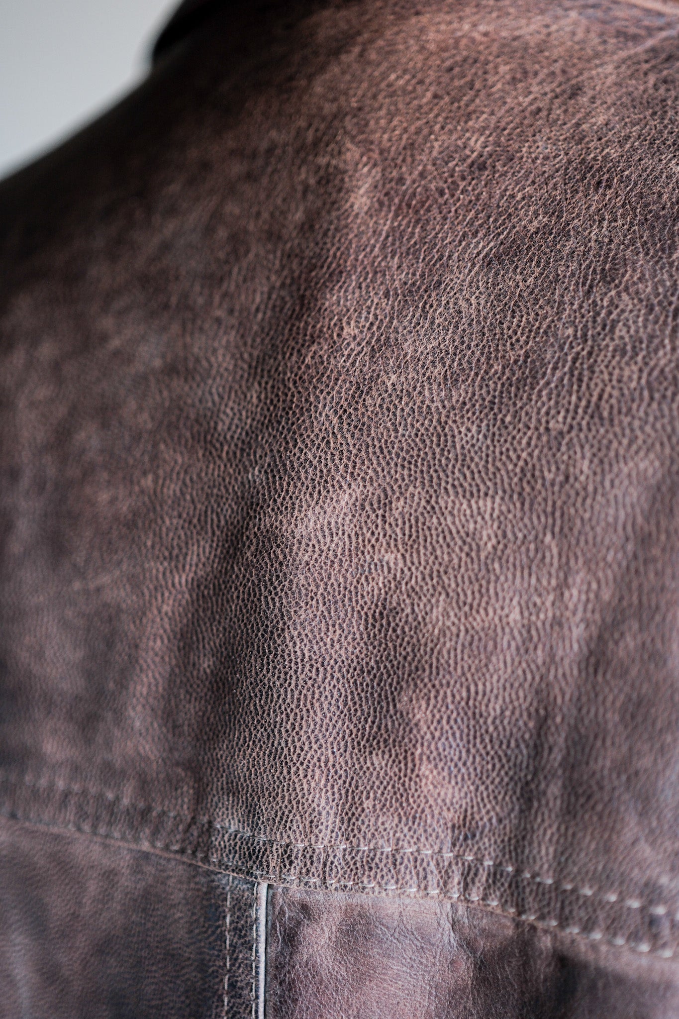 【~80's】Italian Vintage Double Breasted Leather Jacket Size.52