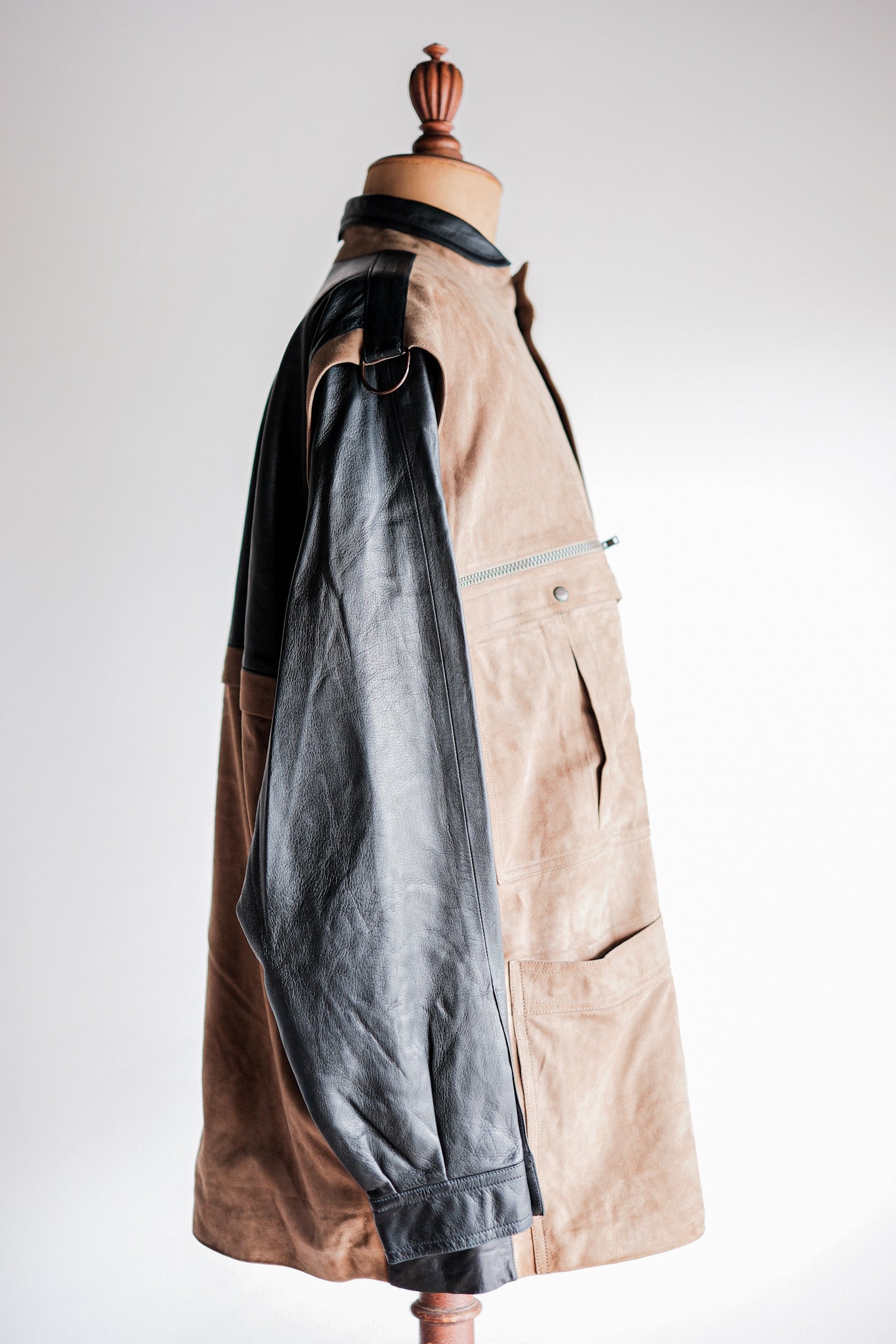 【~70’s】Old GUCCI 2 Tone Leather Jacket Size.50