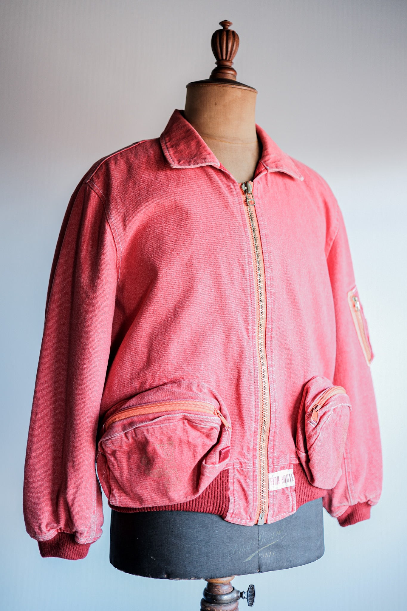 【~90's】Old PINK HOUSE Red Denim Blouson