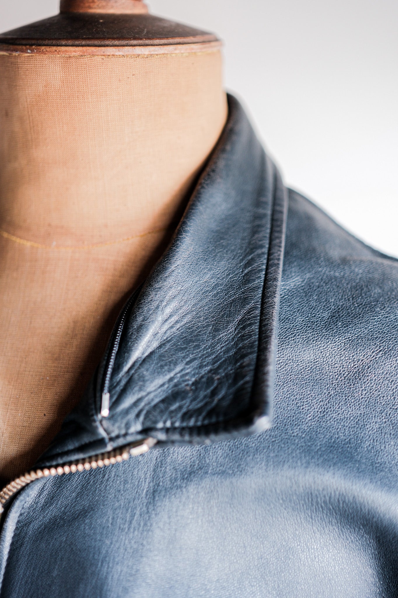 【~70's】French Air Force Pilot Leather Jacket Size.104L