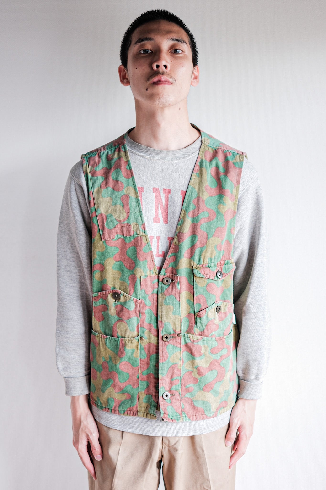 【~60's】Italian Vintage San Marco Camouflage Hunting Vest