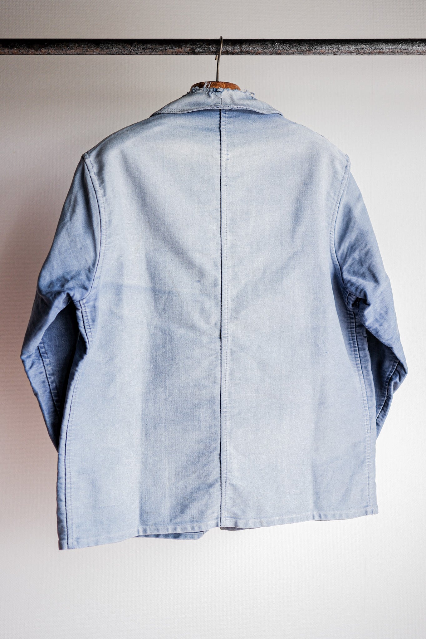 【~40's】French Vintage Blue Moleskin Work Jacket