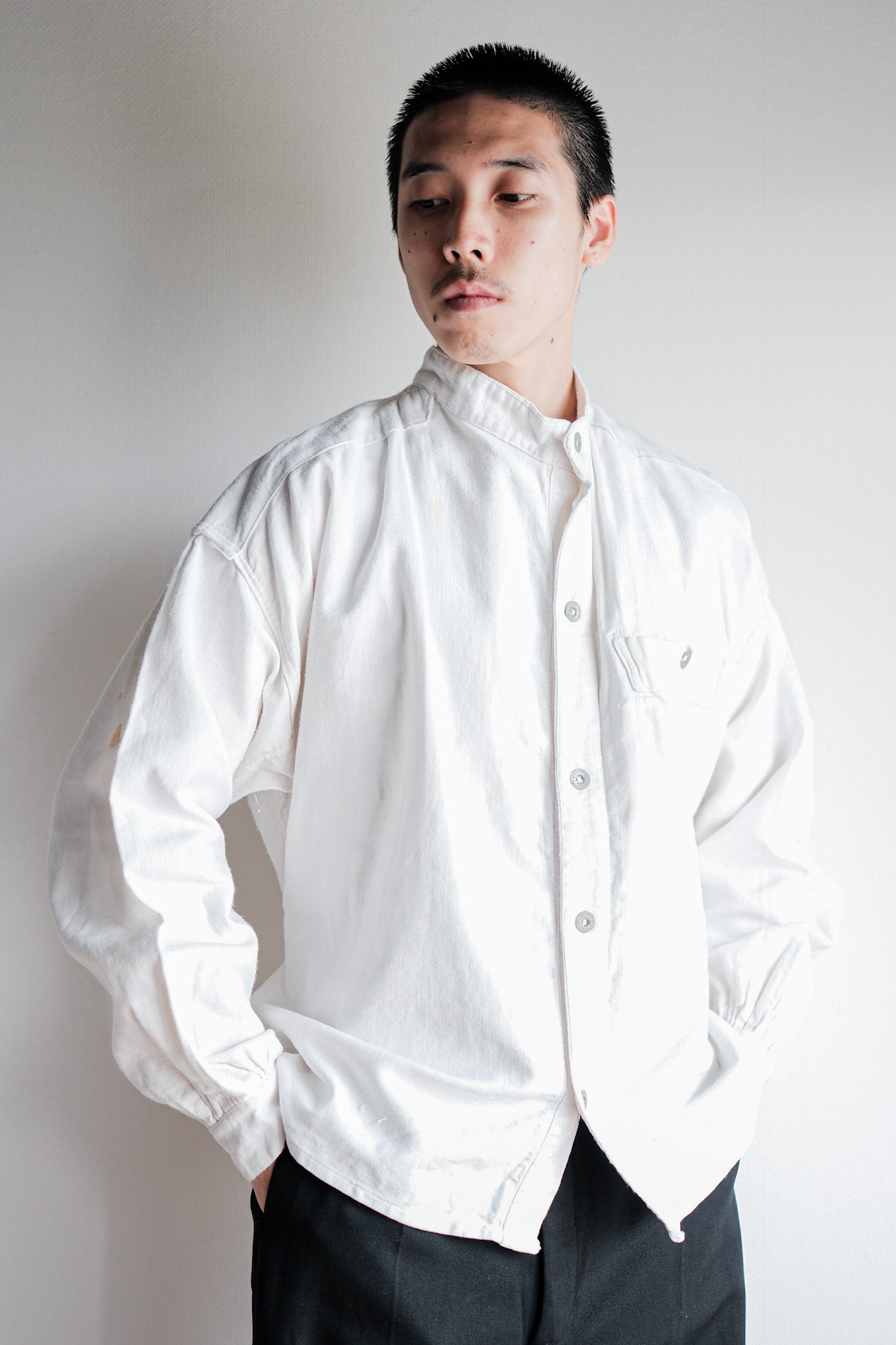 30's French Army Cotton Twill Bourgeron Jacket