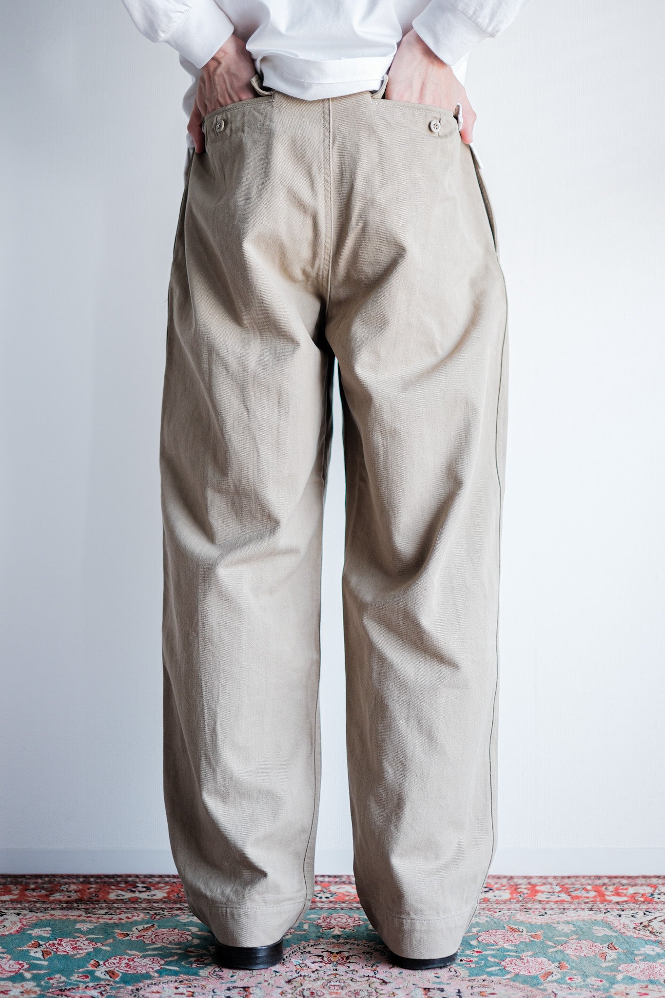 【~60's】French Army M52 Chino Trousers Size.23