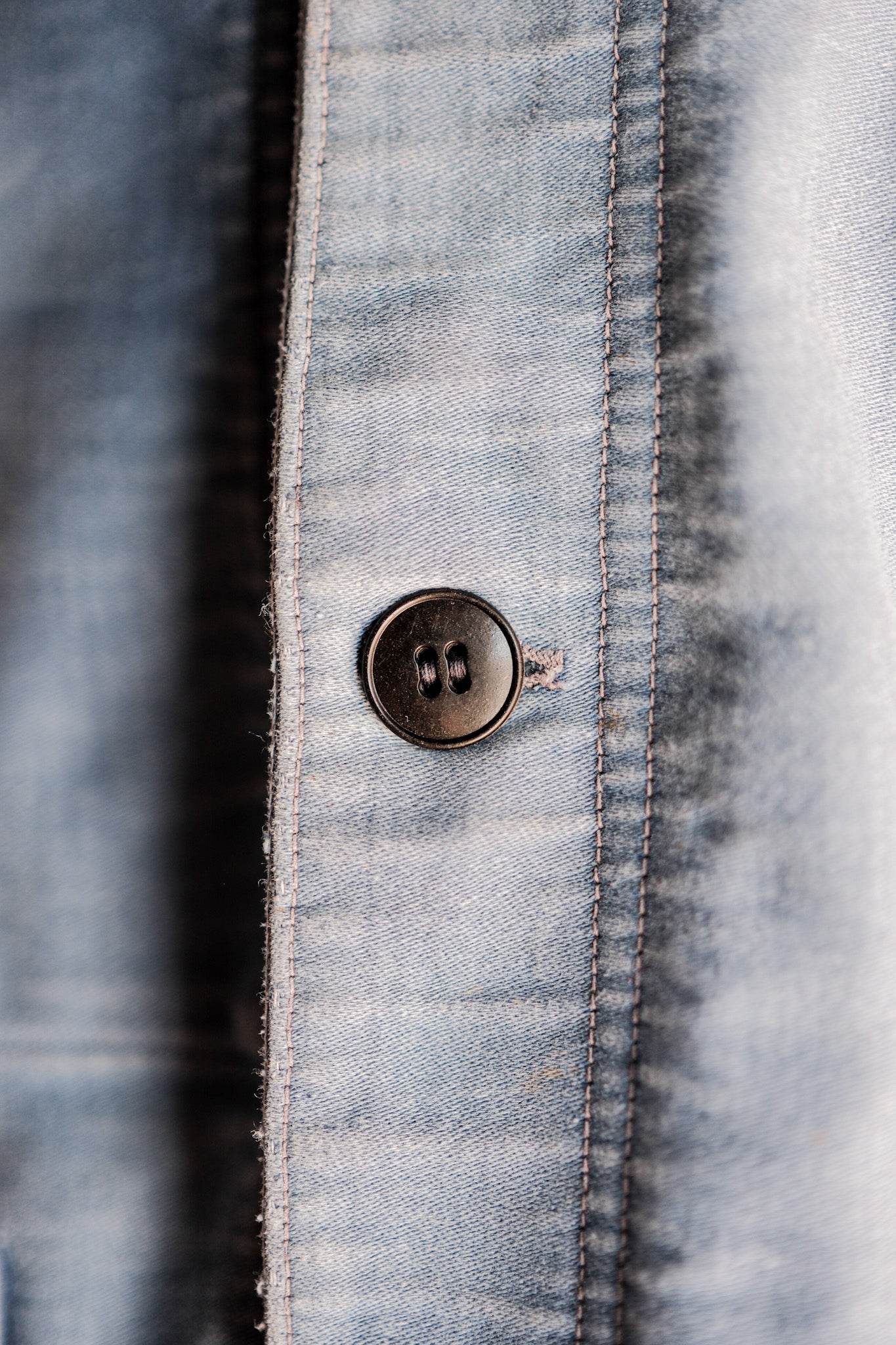 【~40's】French Vintage Blue Moleskin Work Jacket "4 Buttons"