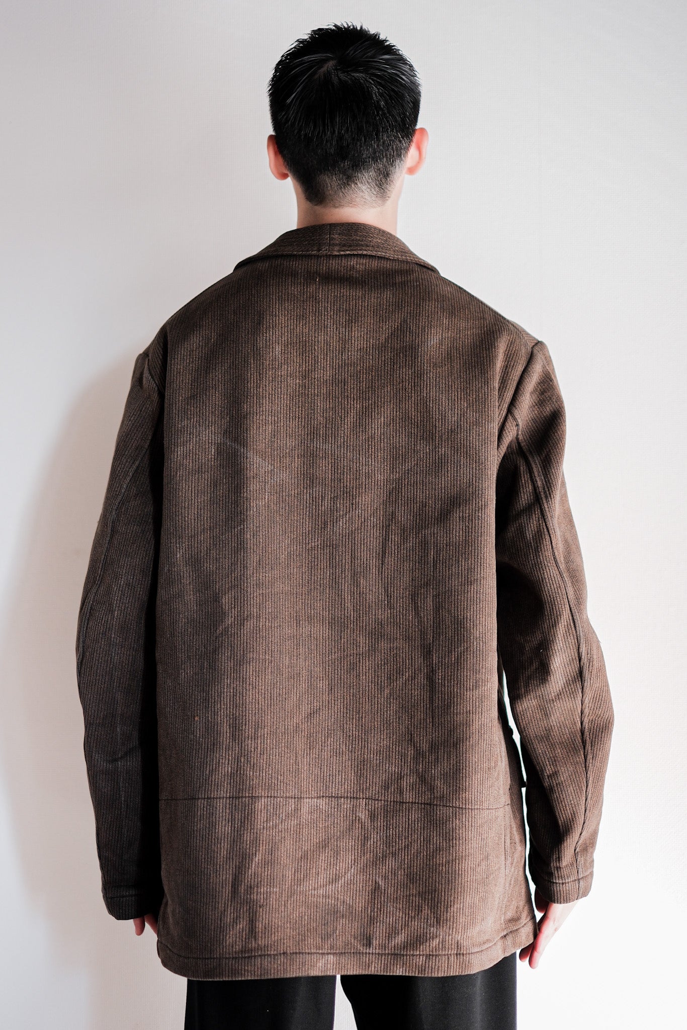 【~50's】French Vintage Brown Salt & Pepper Cotton Pique Hunting Jacket