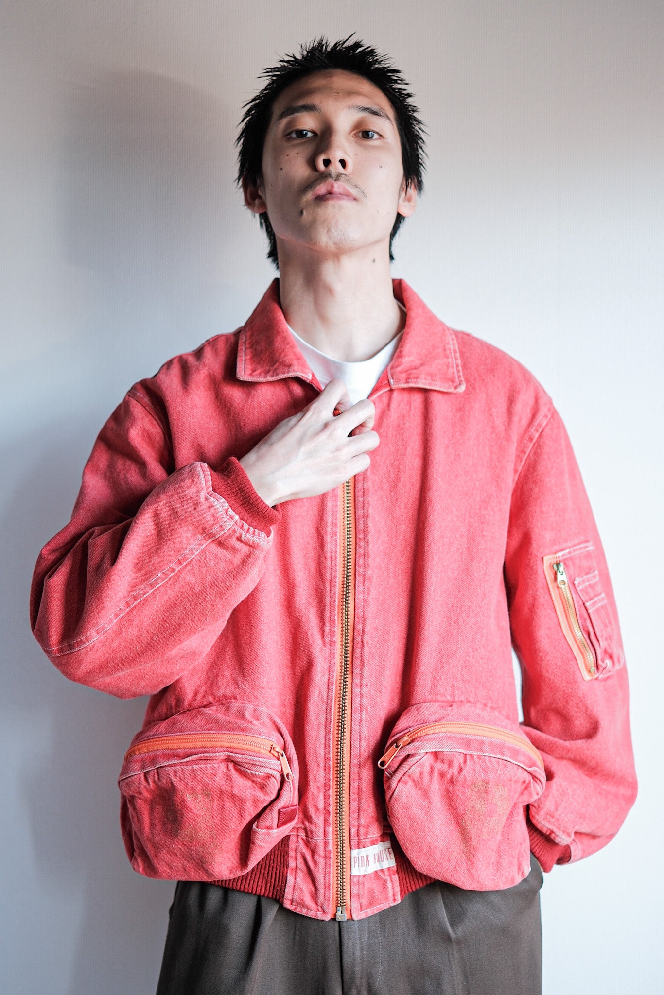 【~90's】Old PINK HOUSE Red Denim Blouson