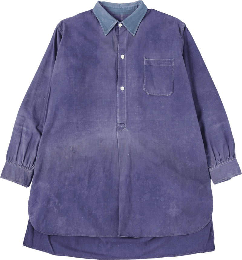 【~40’s】French Vintage Indigo Metis Grandpa Shirt