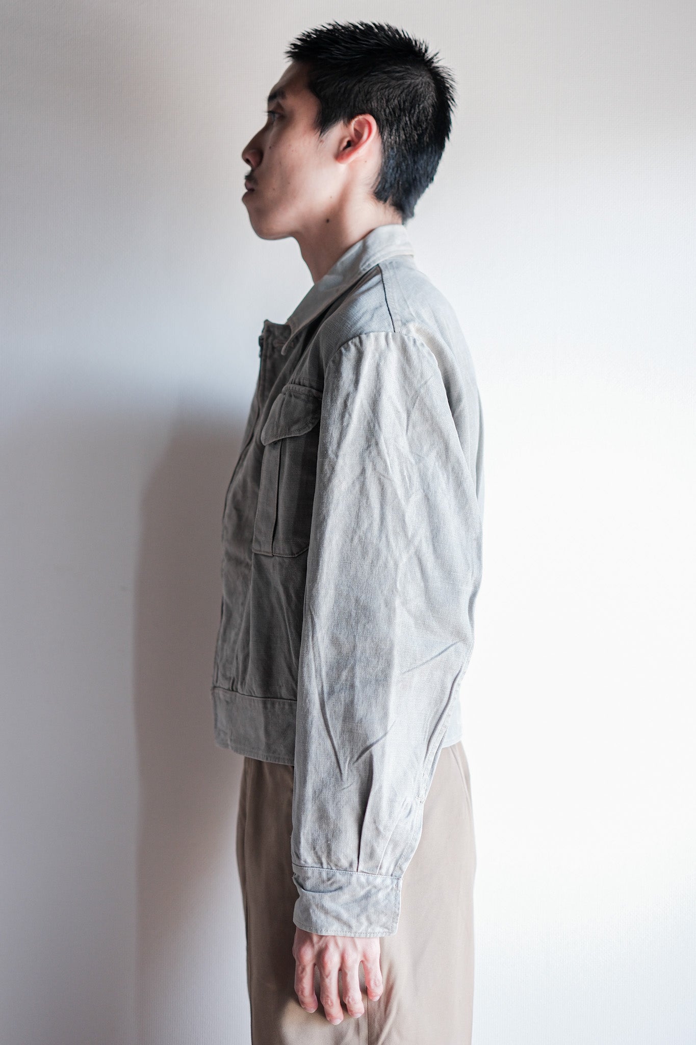 [~ 40) 프랑스 군대 M44 배틀 드레스 재킷 크기 .42 "수정"