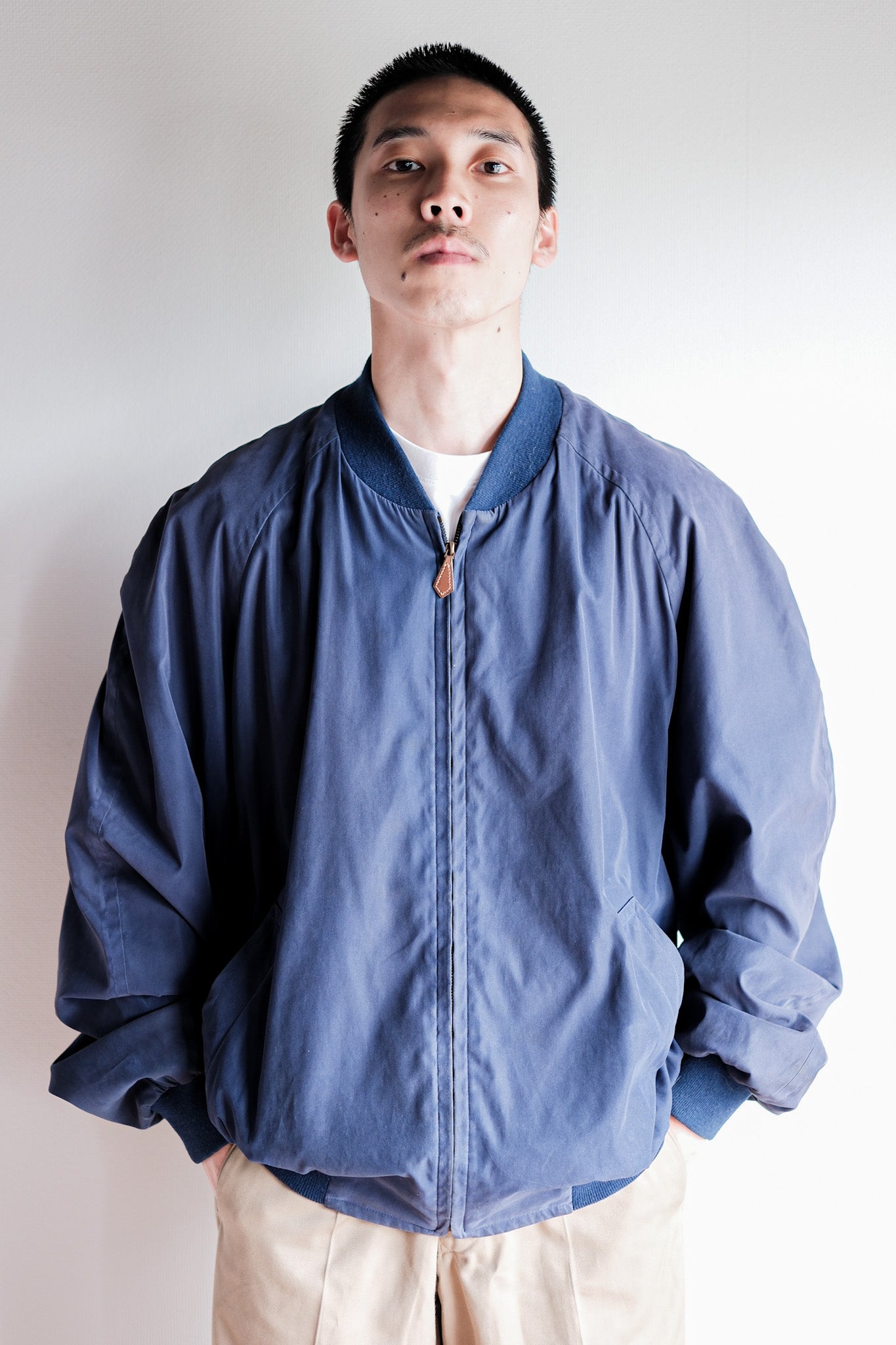 【~80's】Old Hermès Paris Zip Up Blouson Size.54