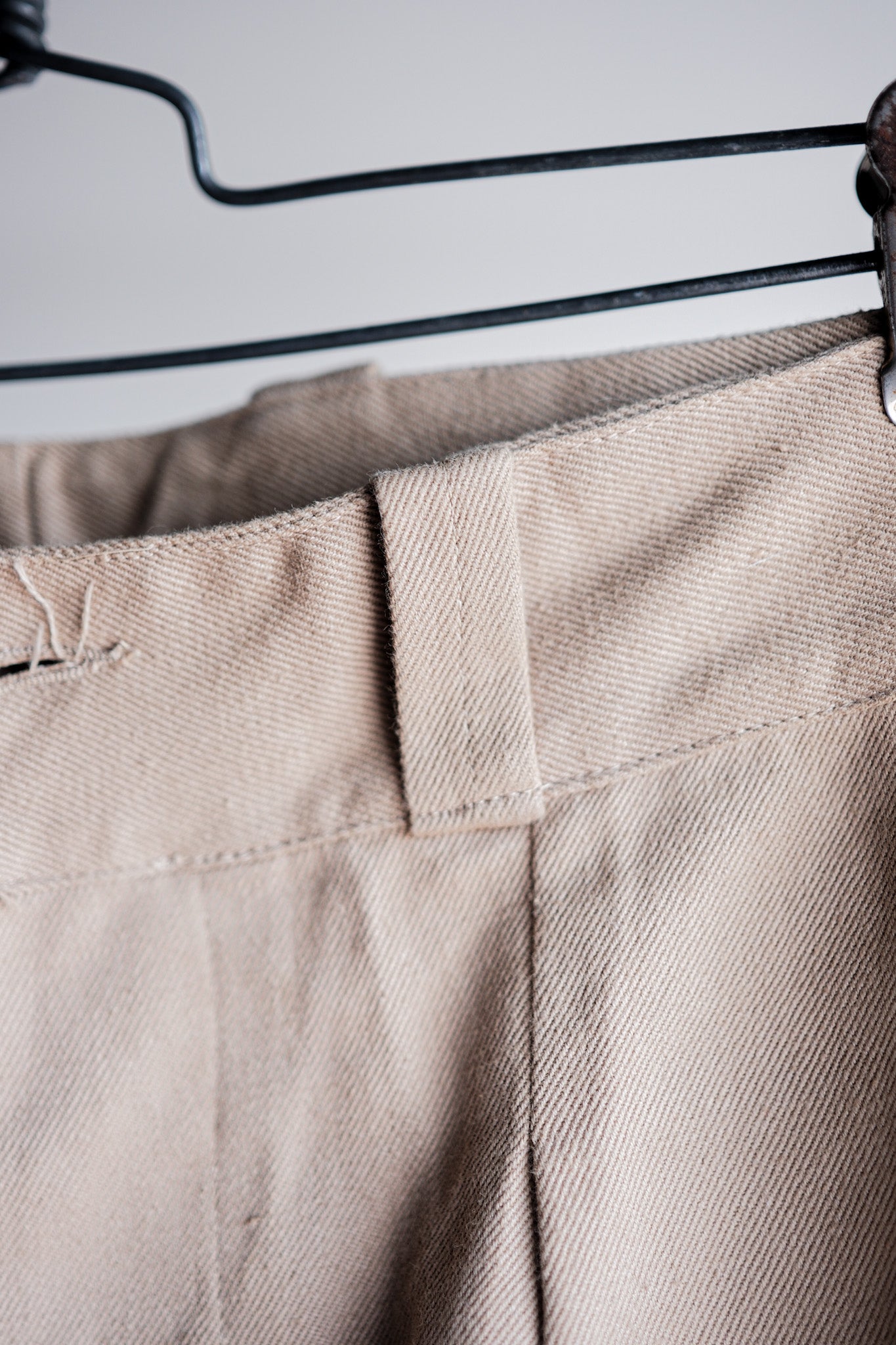 【~50's】French Army M52 Chino Trousers Size.12 "Dead Stock"