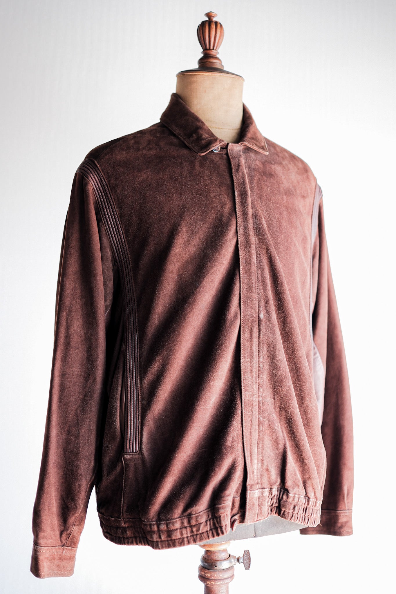 【~80’s】Old LOEWE Brown Suede Leather Jacket