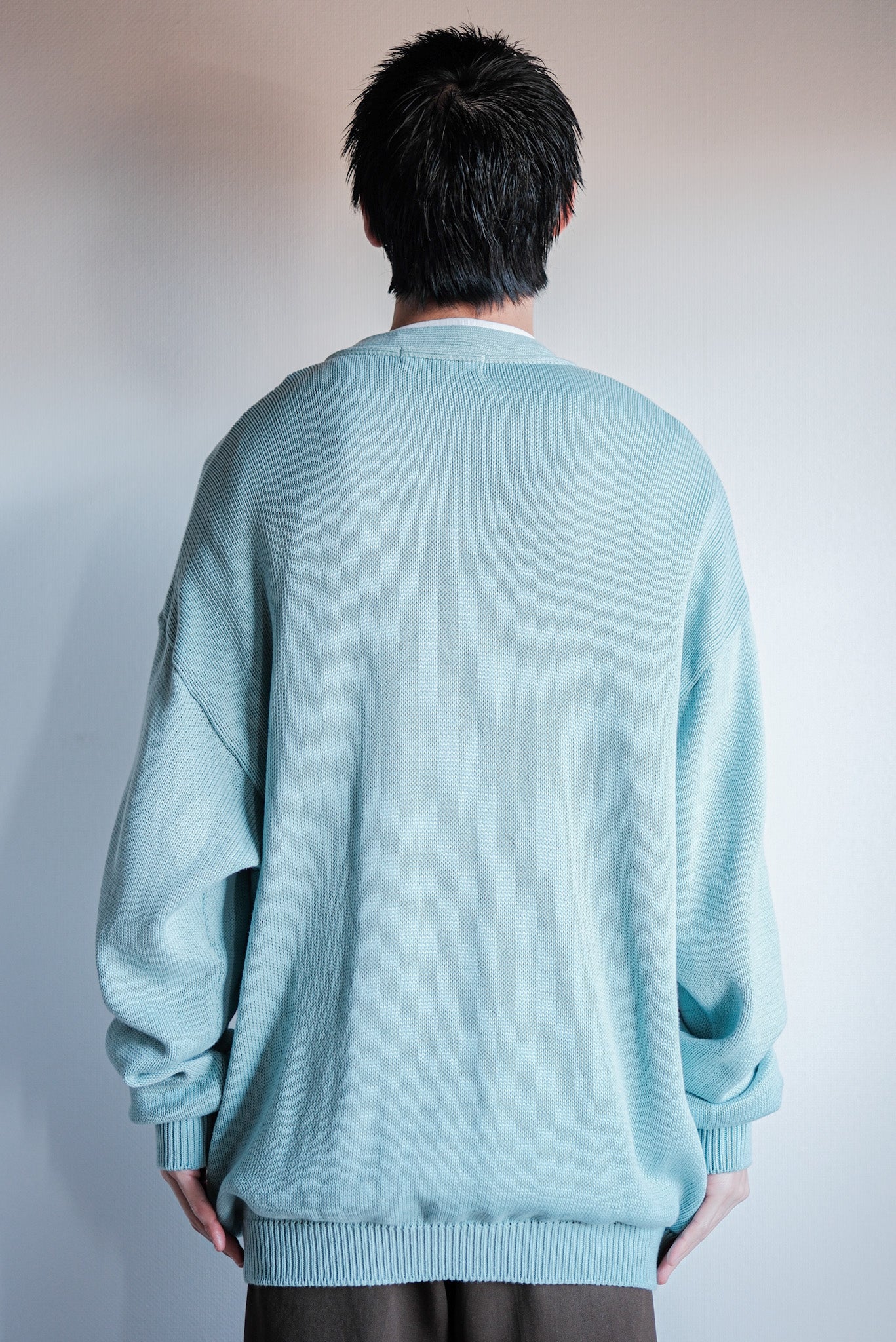 【~90's】Italian Vintage Cotton Argyle Cardigan