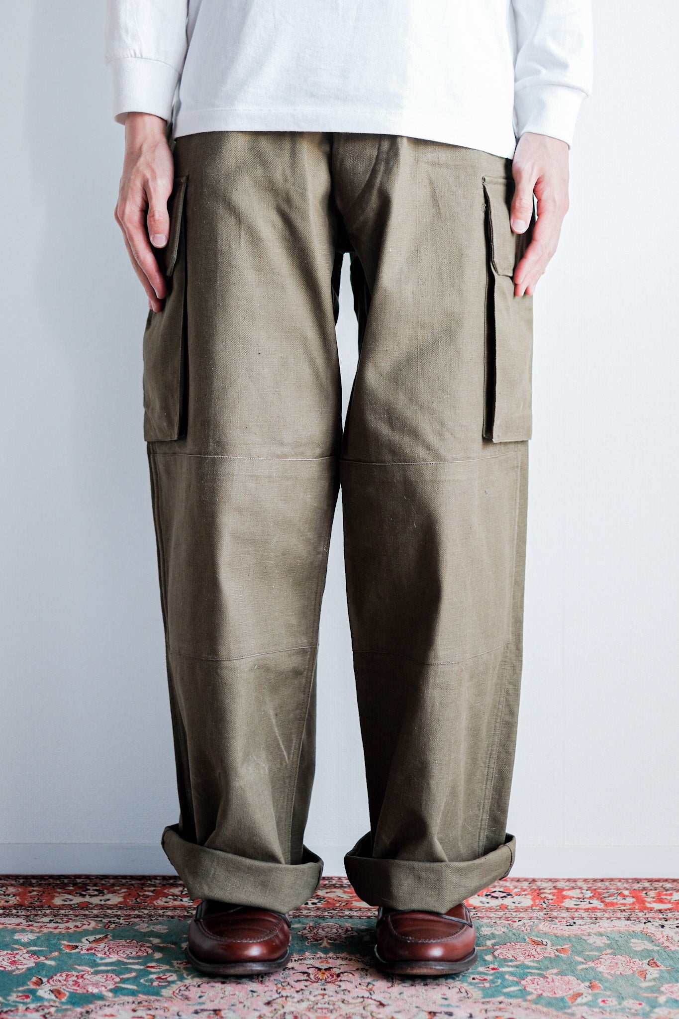 【~40's】French Army M47 Field Trousers Size.84M "1st Type" "Dead Stock"
