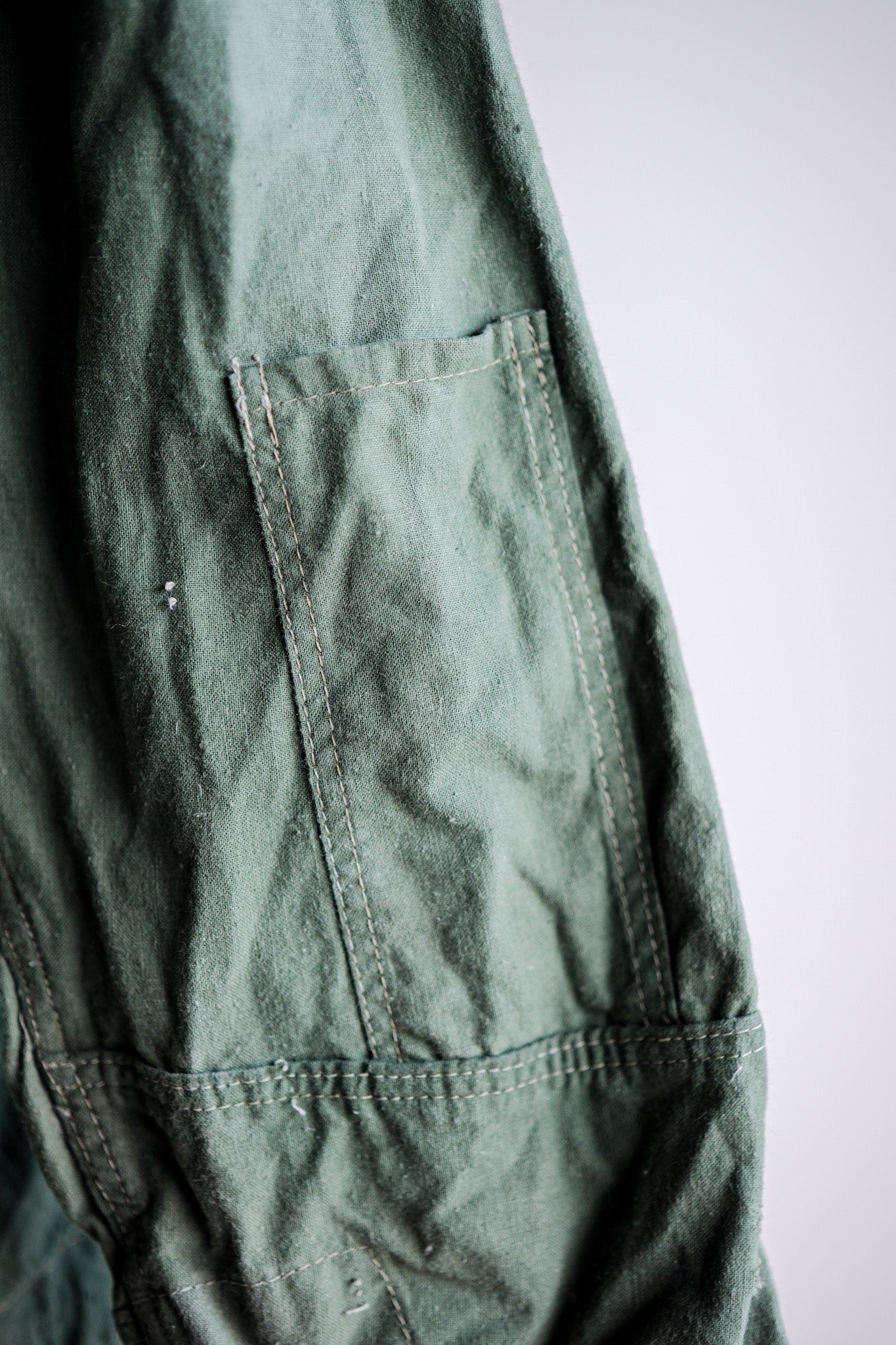 【~50's】Czechoslovakian Army Green Cotton Smock