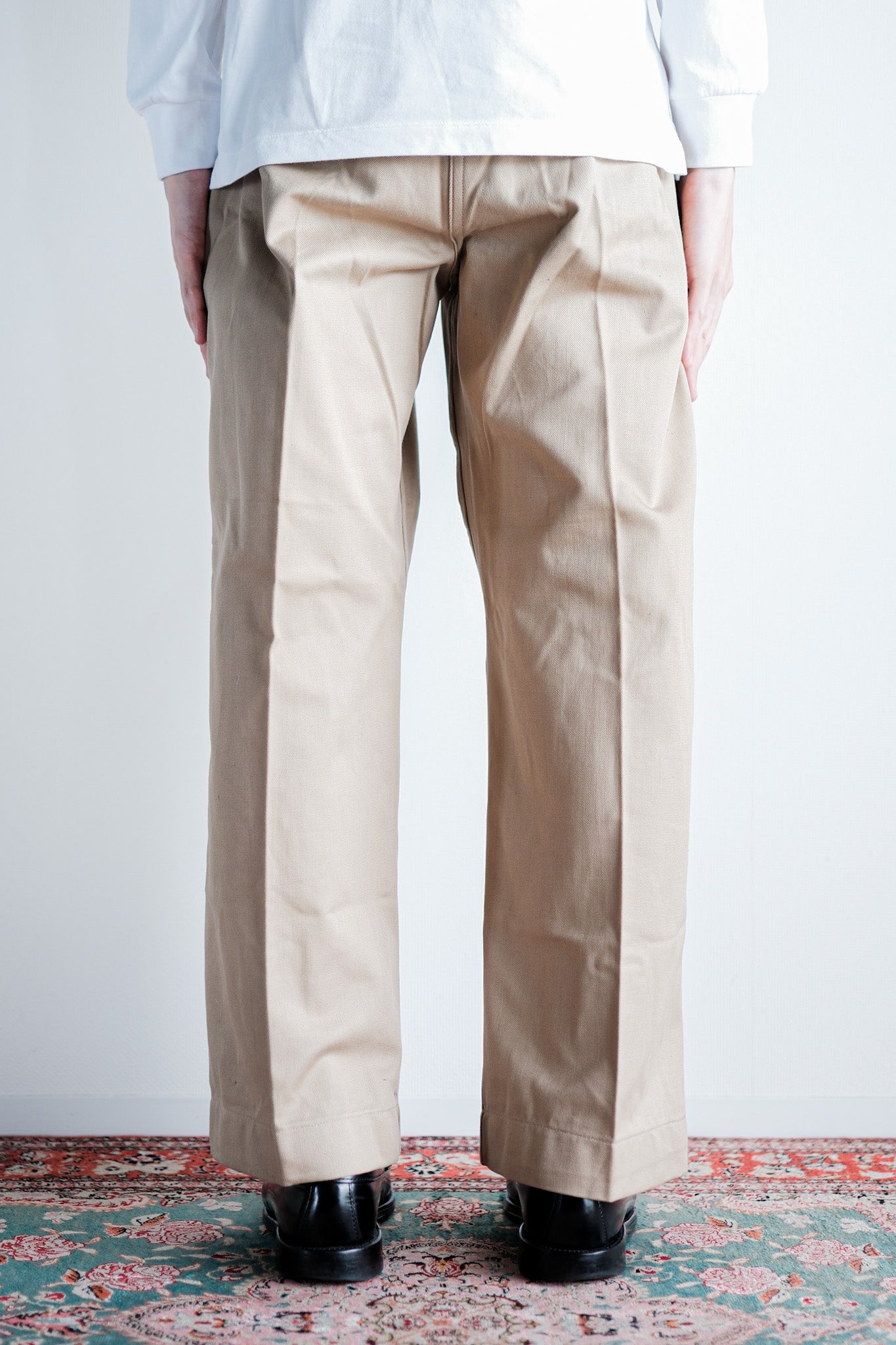 【~50's】French Army M52 Chino Trousers Size.12 "Dead Stock"