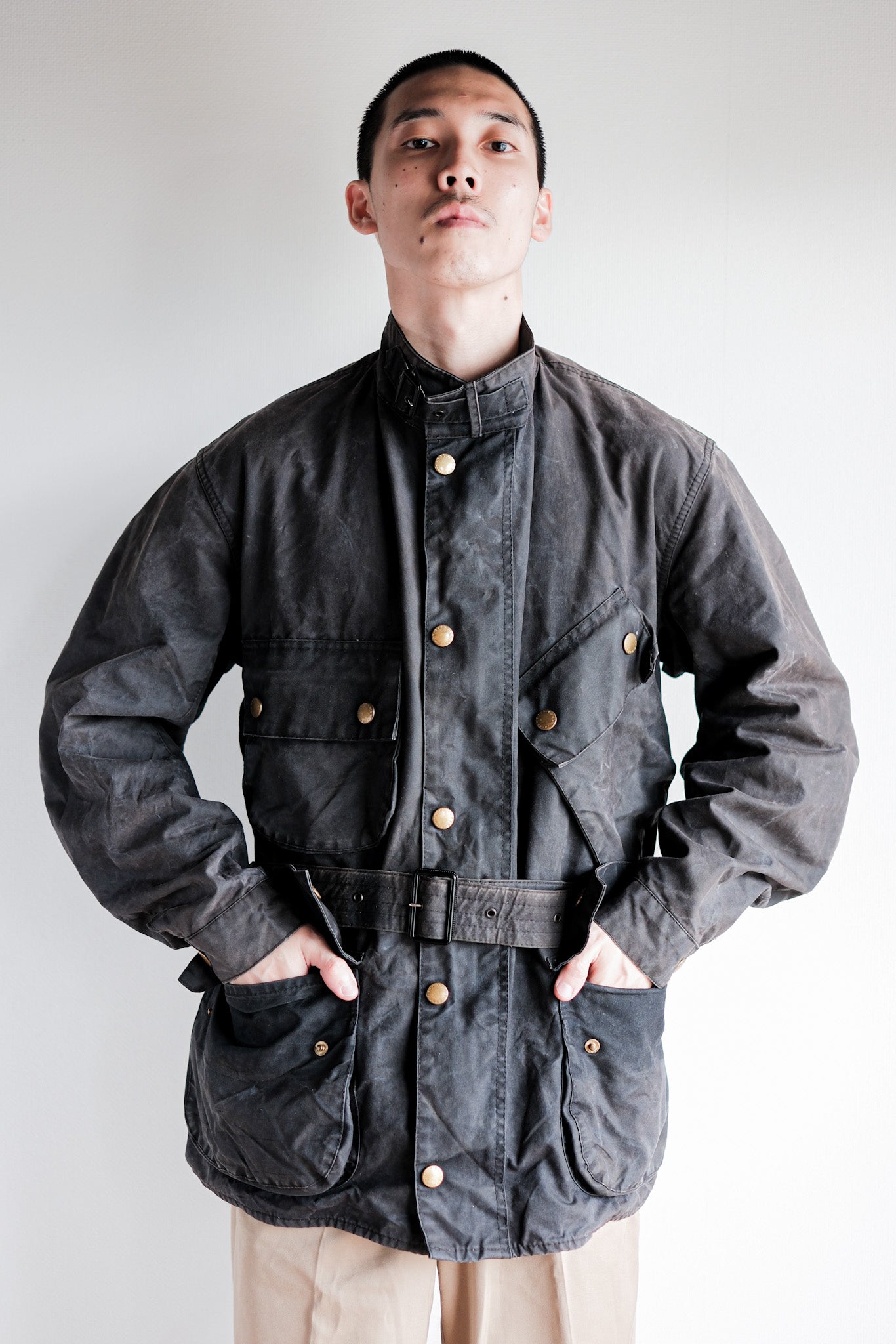 【~90's】Vintage Barbour "BEACON JACKET" 3 Crest "Unusual Lining"