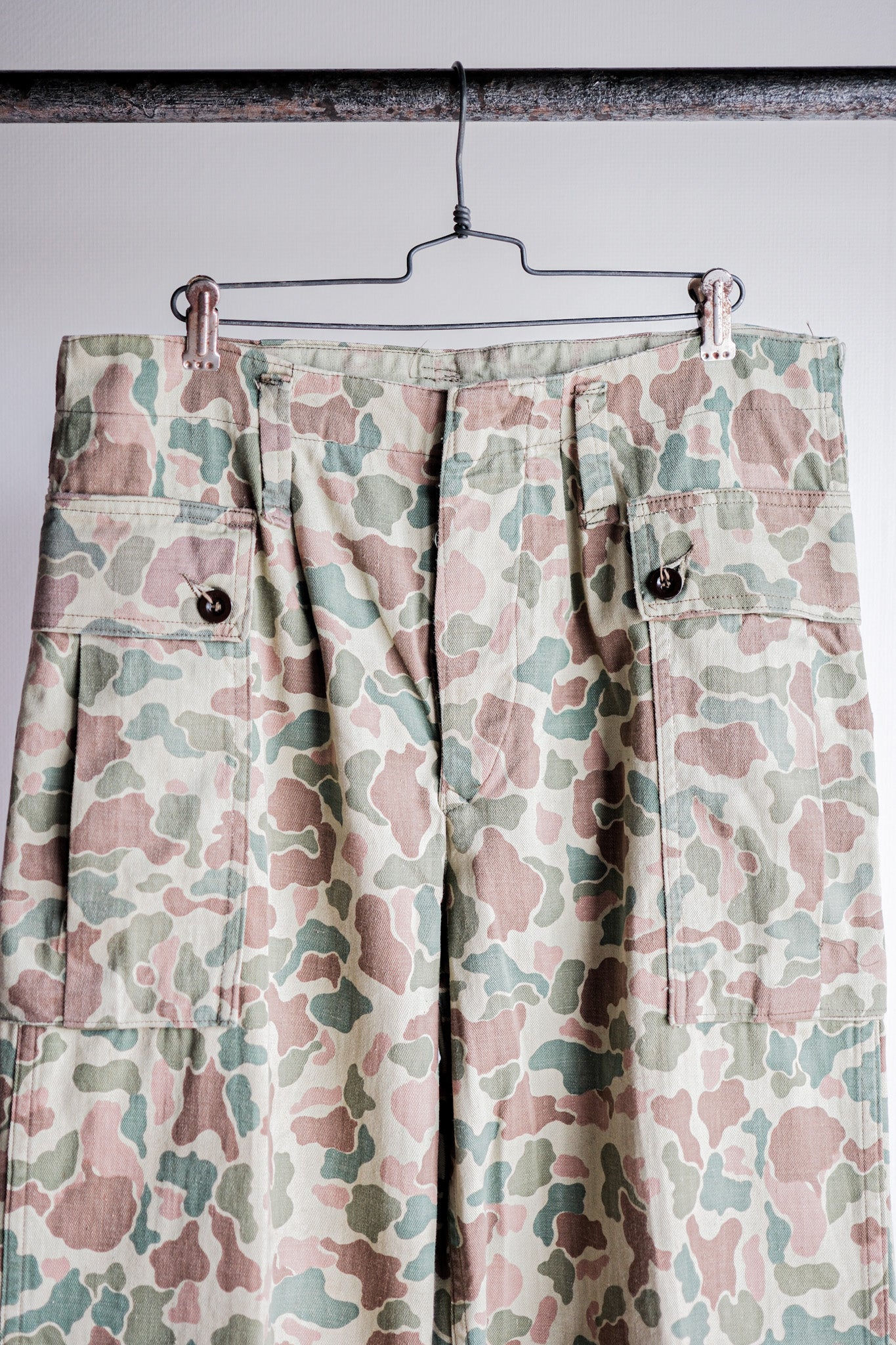 【~50's】Dutch Army Frogskin Camouflage Field Trousers Size.46