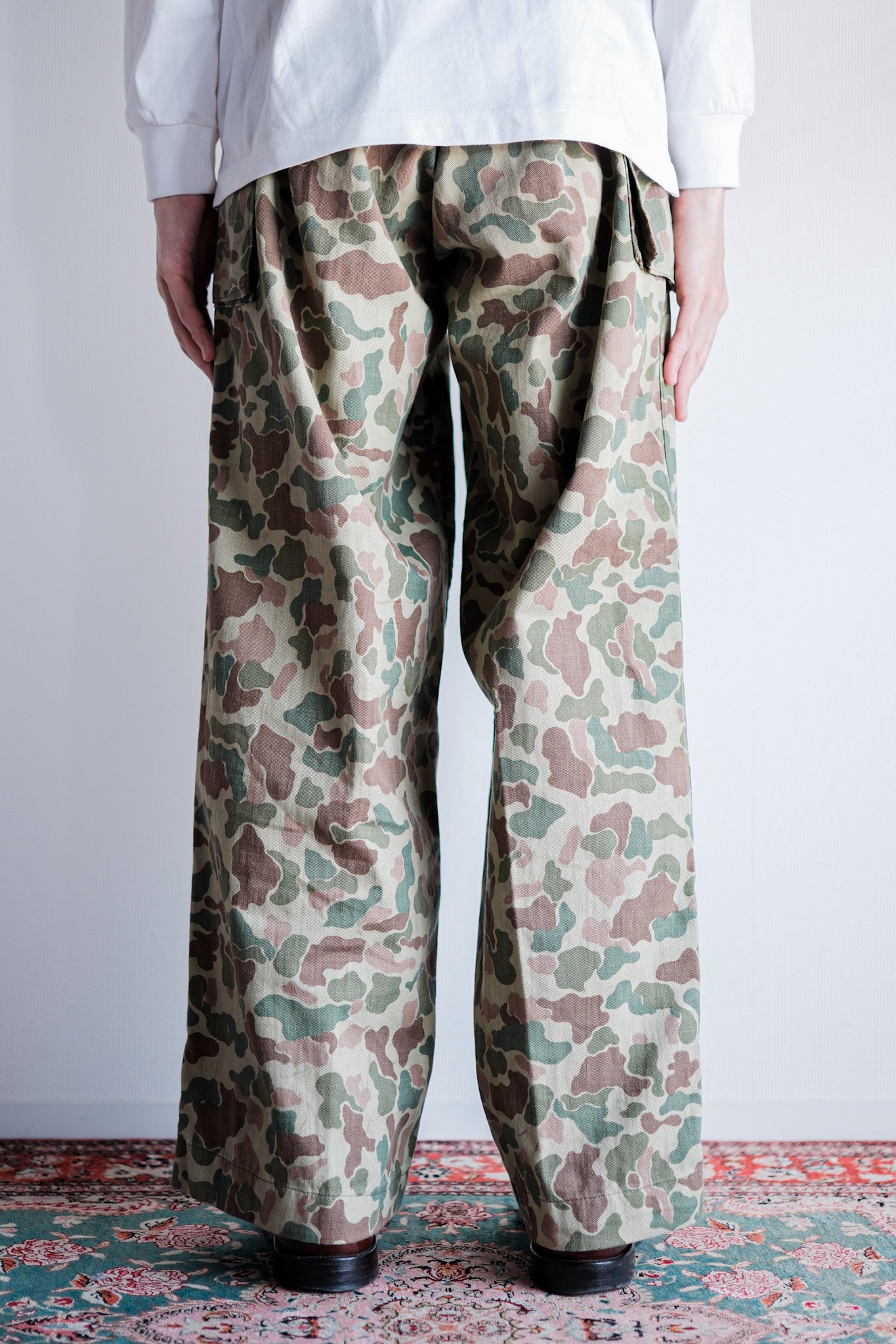 【~50's】Dutch Army Frogskin Camouflage Field Trousers Size.46