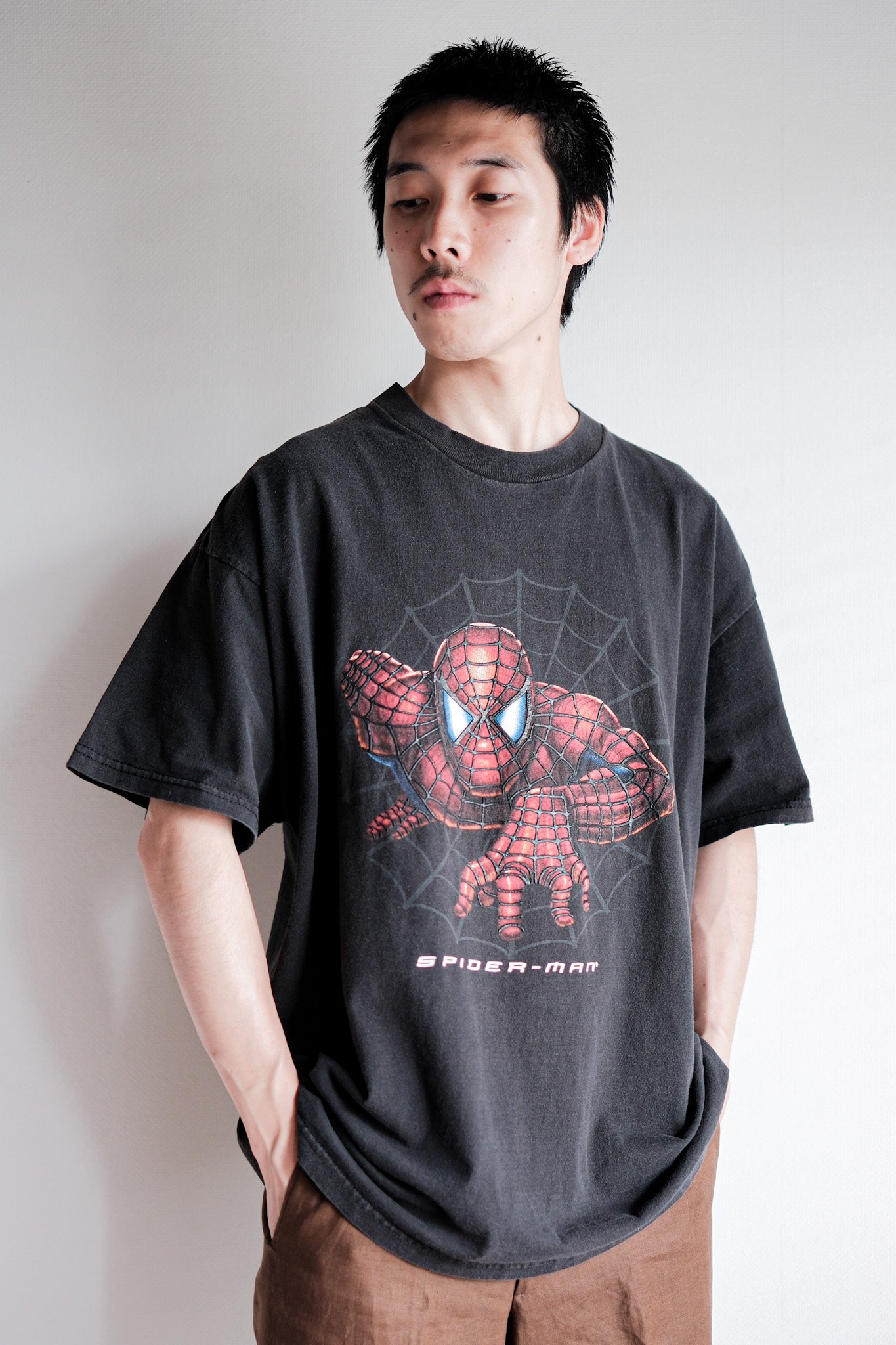 【~00's】Vintage Movie Print T-shirt Size.XL "Spider-Man" "Made in U.S.A."