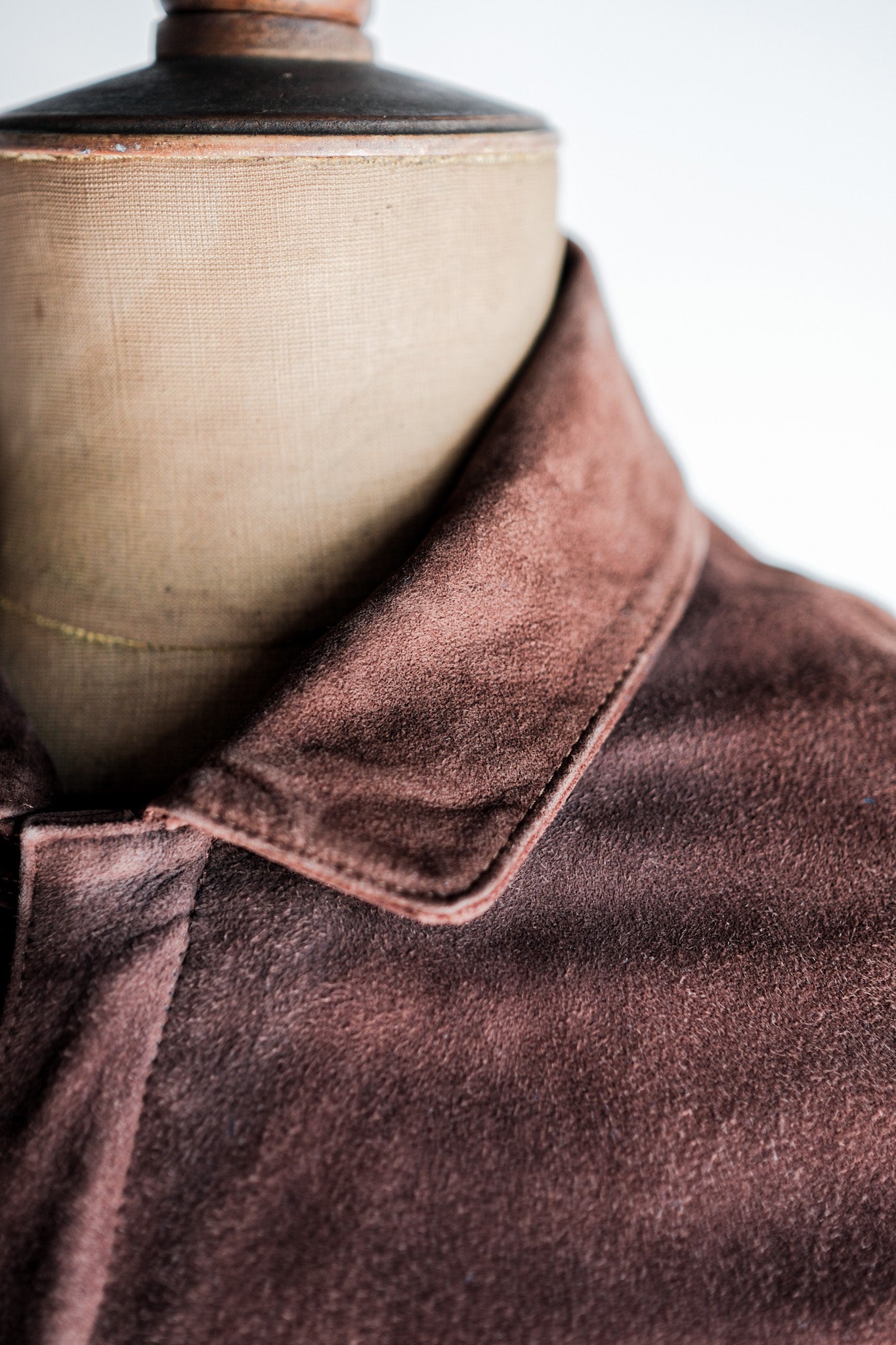 【~80’s】Old LOEWE Brown Suede Leather Jacket