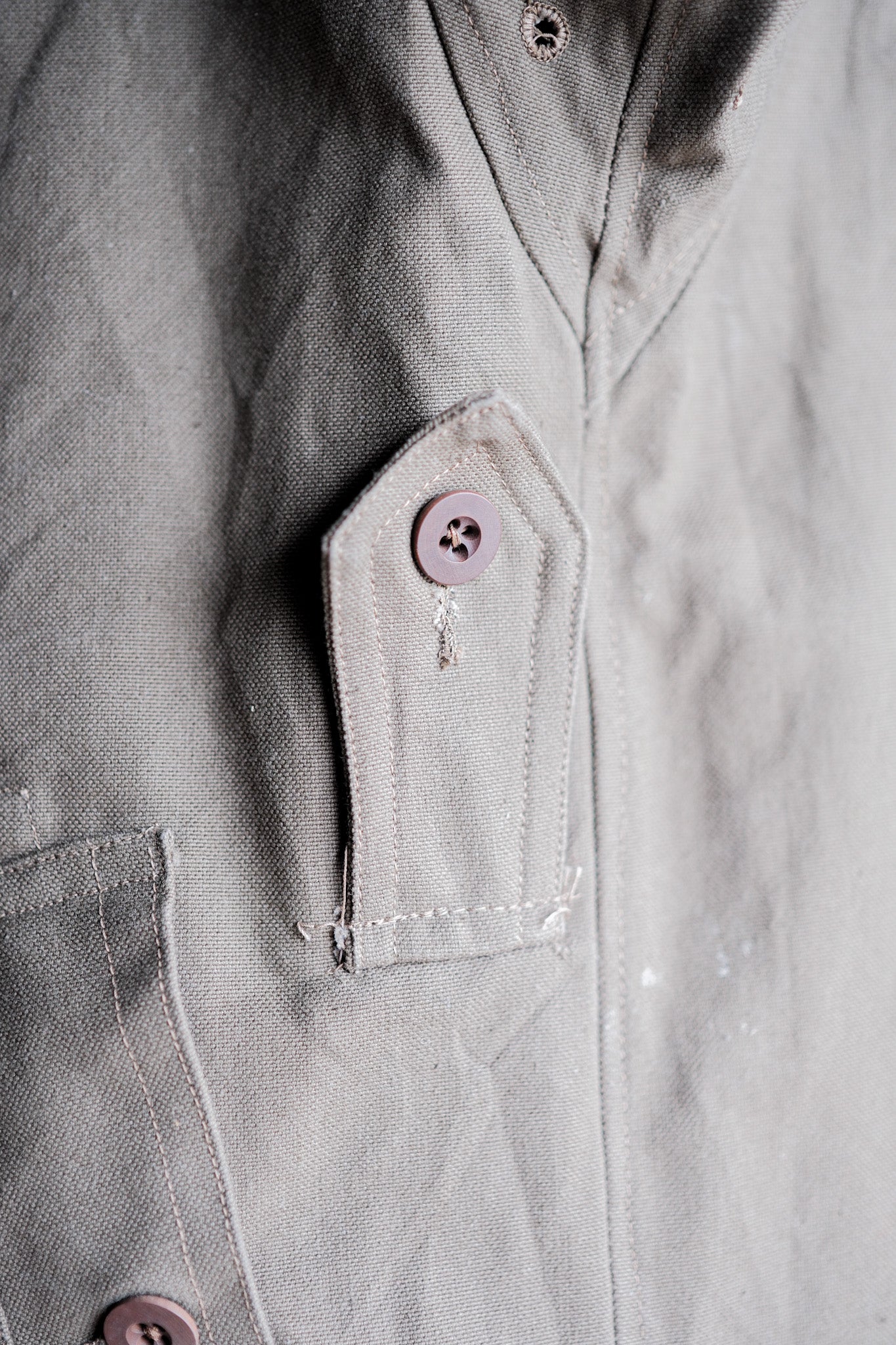 【~40's】French Army M38 Double Breasted Motorcycle Jacket Size.2 "1st Type" "Dead Stock"