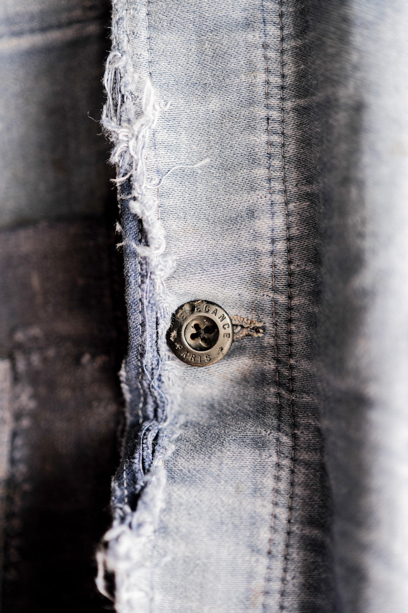 【~40's】French Vintage Blue Moleskin Work Jacket