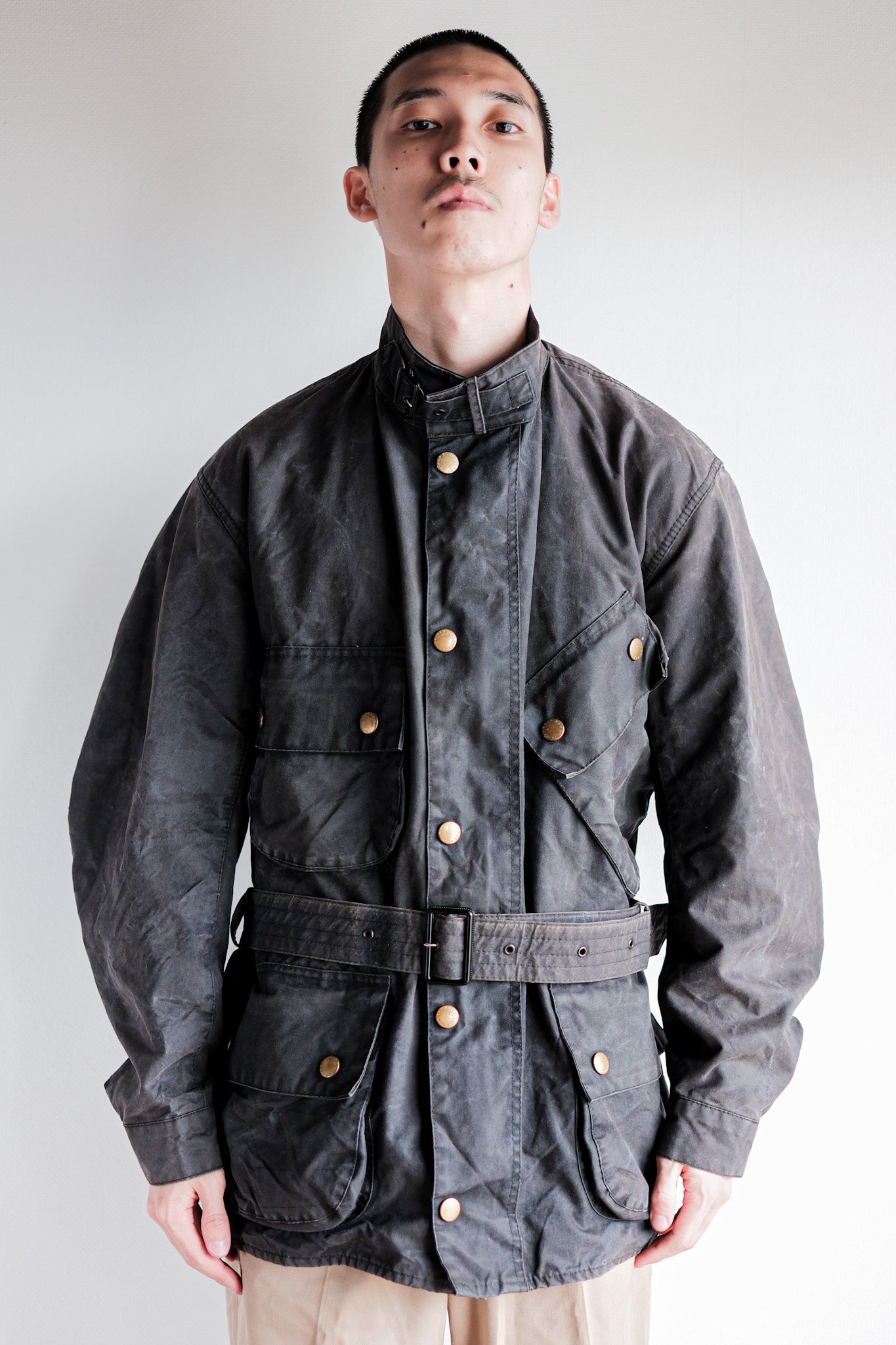 【~90's】Vintage Barbour "BEACON JACKET" 3 Crest "Unusual Lining"