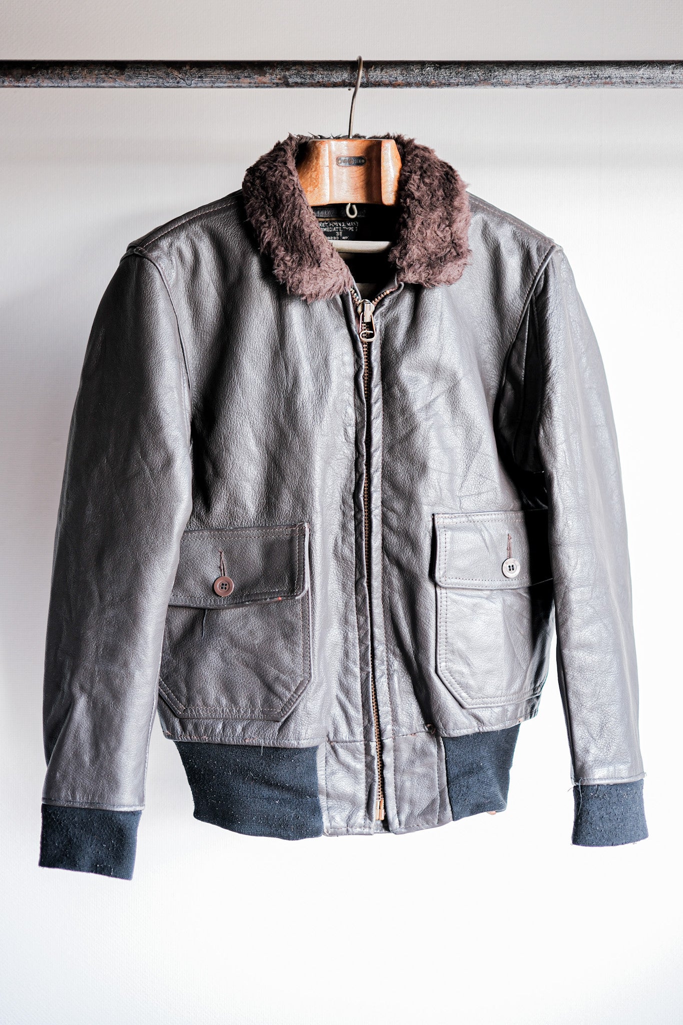 【~60's】U.S.NAVY G-1 Leather Flight Jacket Size.36