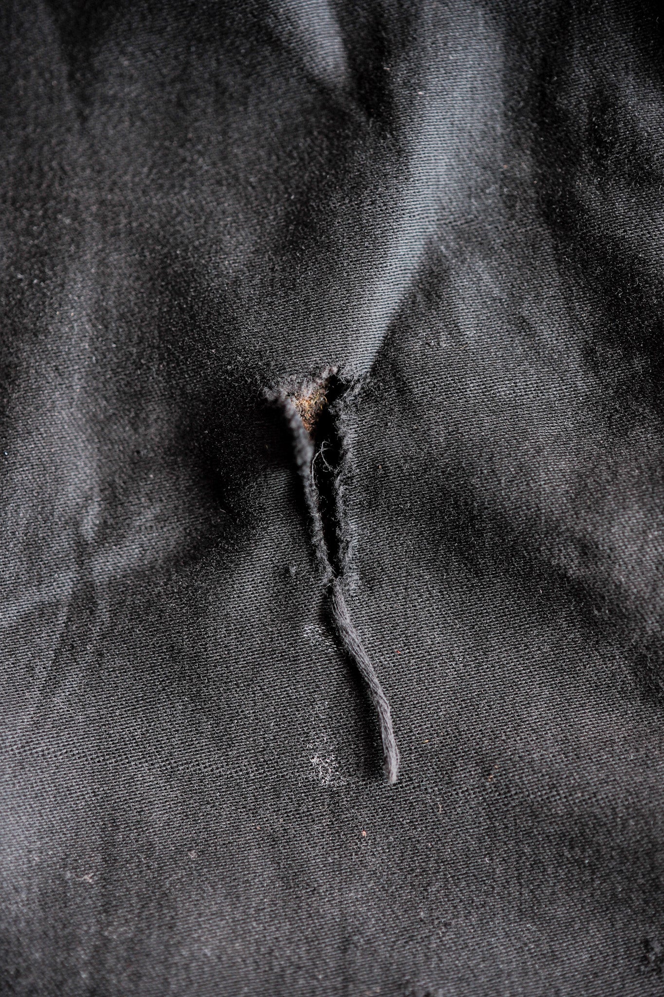 【~30's】French Vintage Brown Wool Hunting Jacket "Boro"