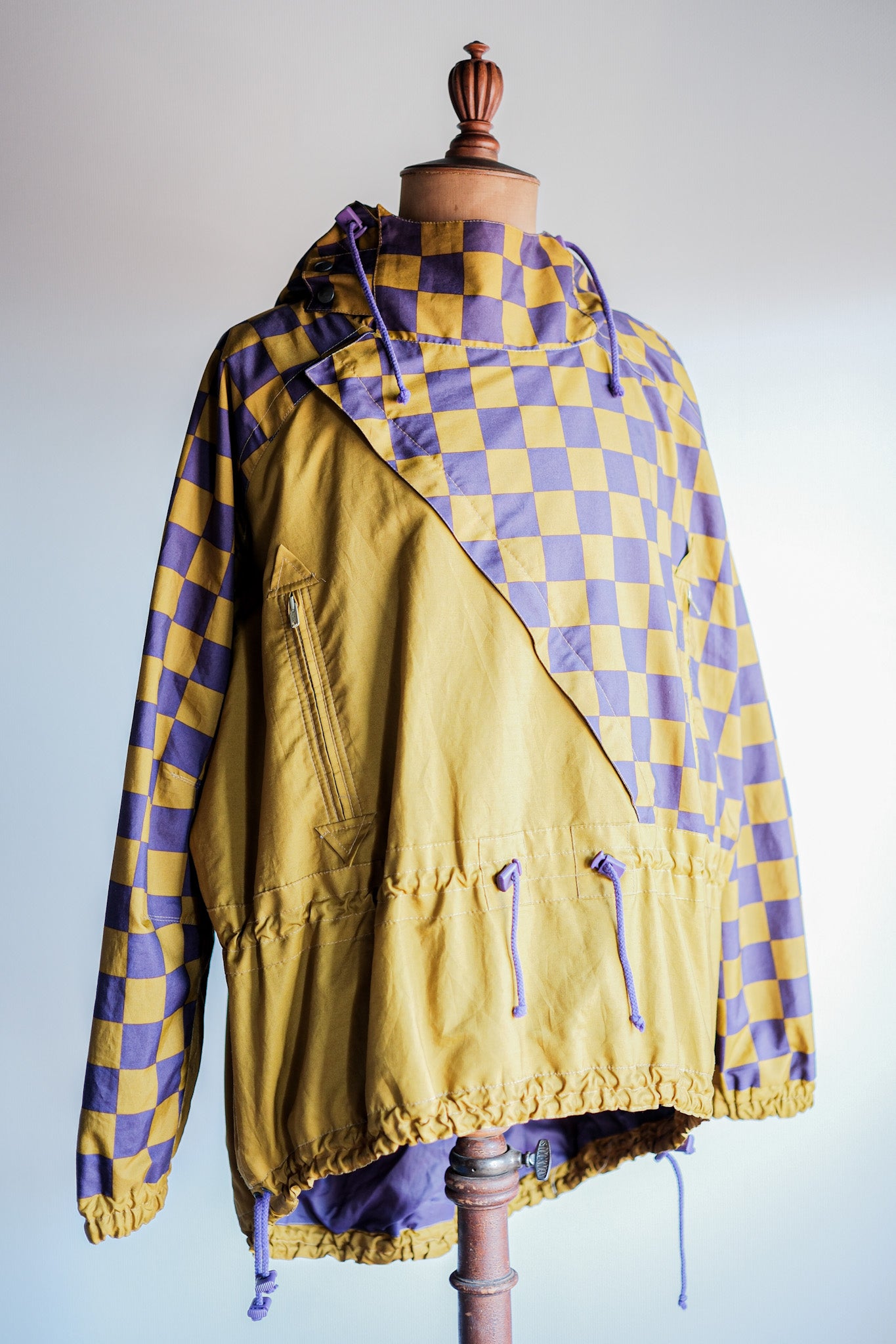 【~80's】German Vintage Checkerboard Anorak Parka