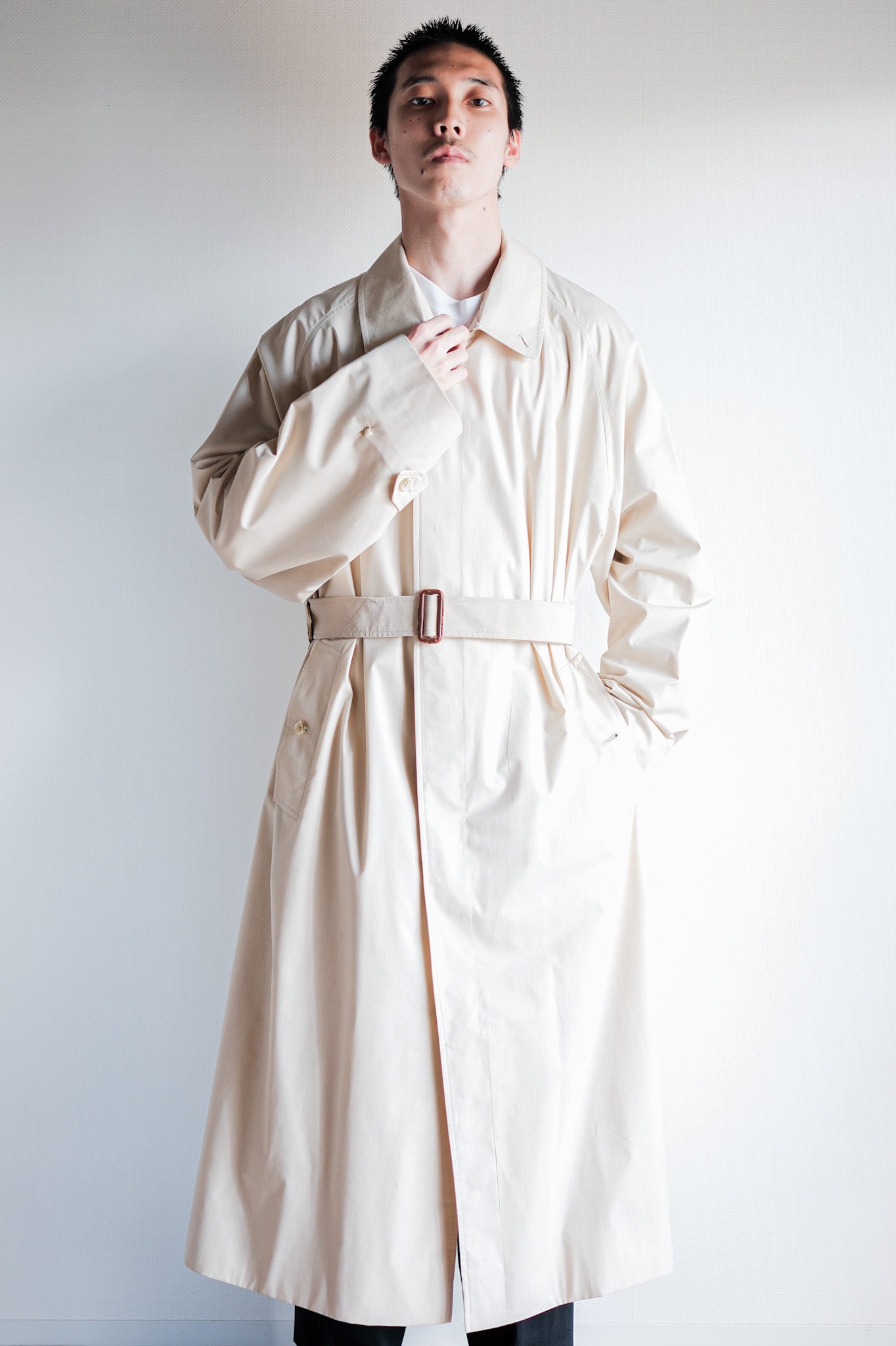 【~80's】Vintage Burberrys Single Raglan Balmacaan Belted Coat Size.50RL "MUSOU"